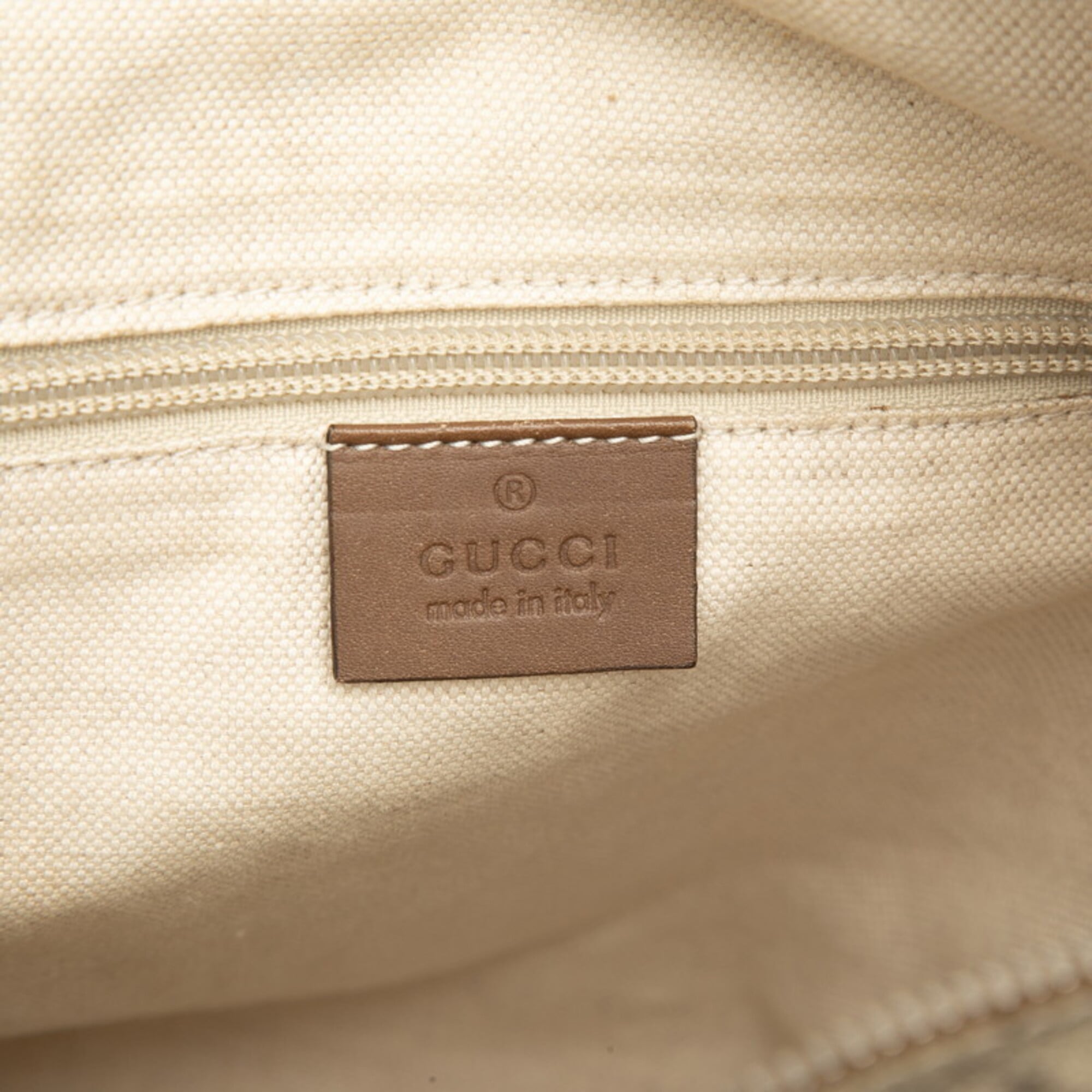 Gucci Beige Brown Pvc Leather Shoulder Bag (Pre-Owned)