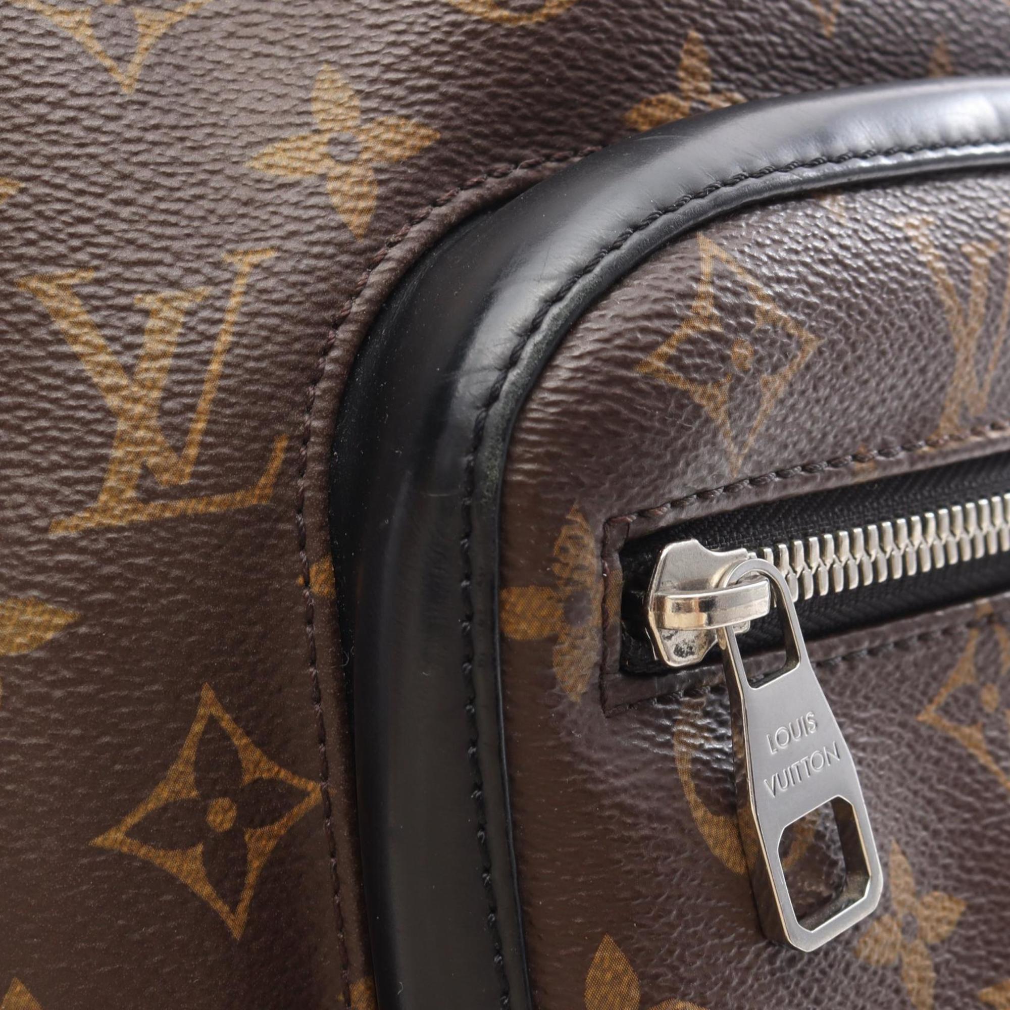 Louis Vuitton Black Brown Monogram Macassar Coated Canvas Leather Backpack (Pre-Owned)