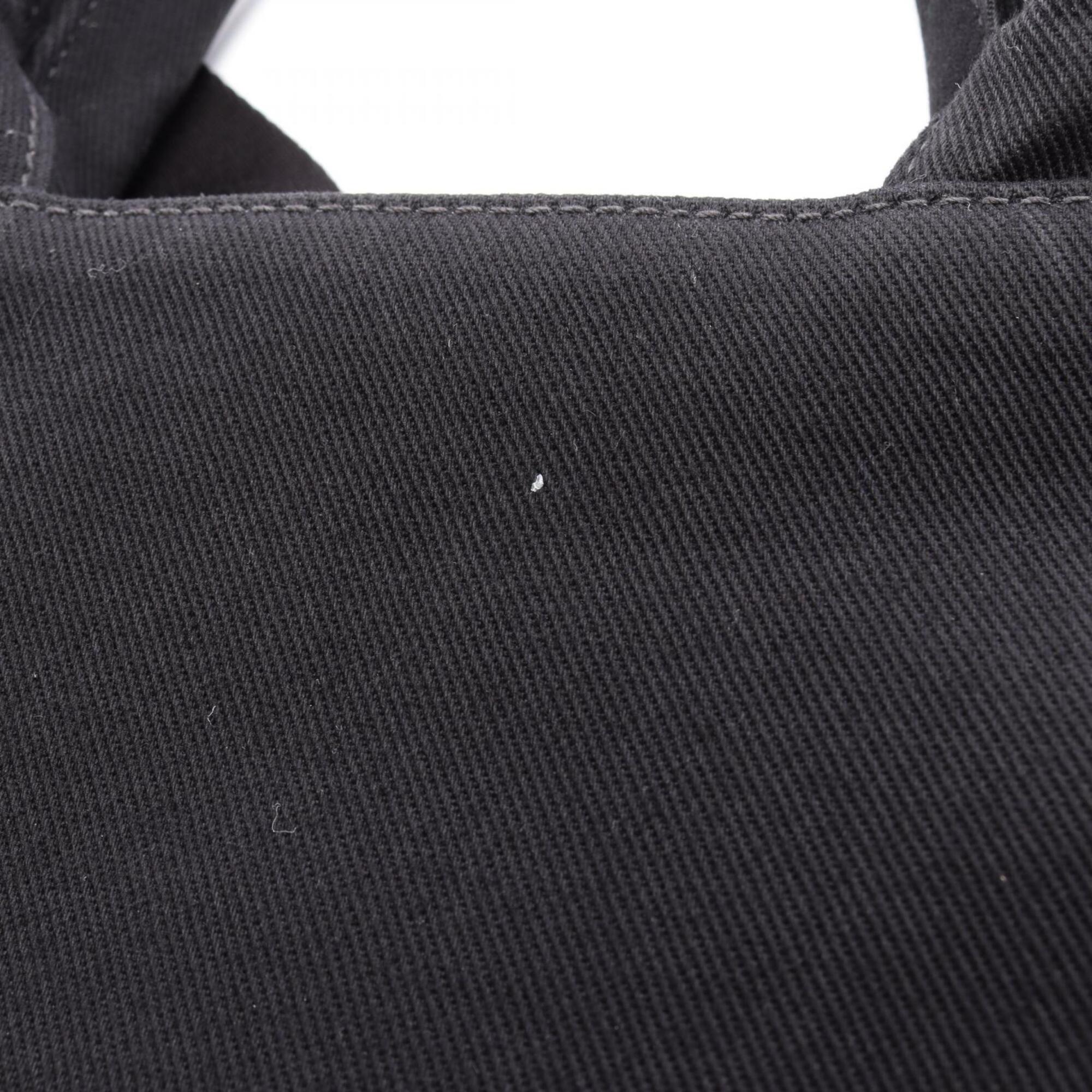 Prada Black Canvas Handbag Tote Bag (Pre-Owned)