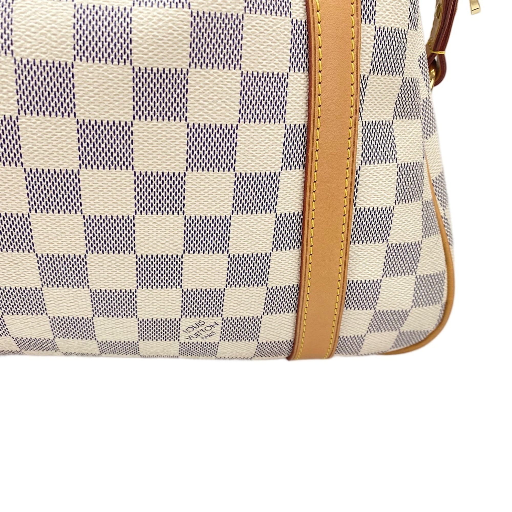 Louis Vuitton Damier Azur White Shoulder Bag (Pre-Owned)