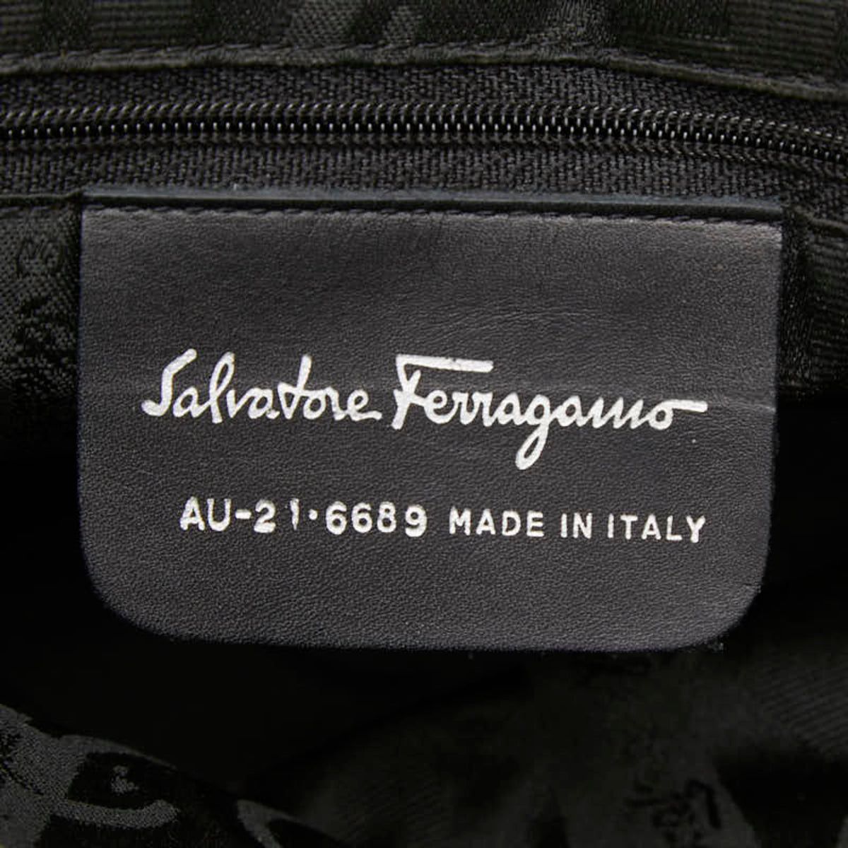 Salvatore Ferragamo Vara Dark Brown Nylon Leather Handbag (Pre-Owned)