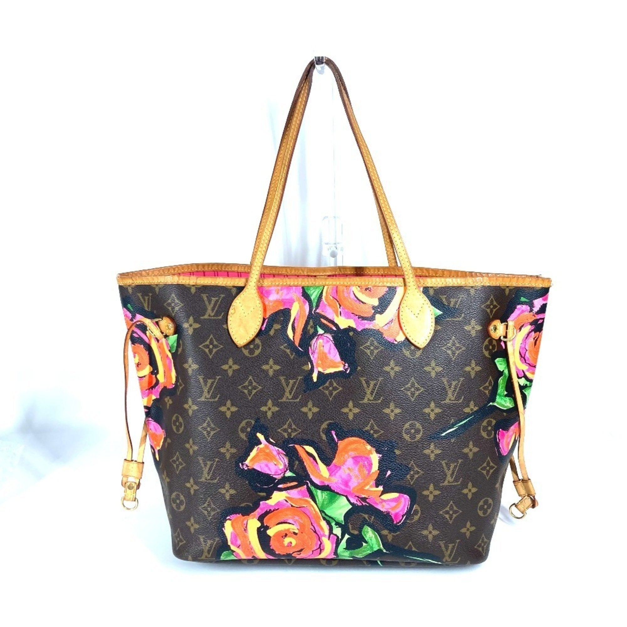 Louis Vuitton Brown Pink Canvas Monogram Shoulder Bag Tote Bag (Pre-Owned)