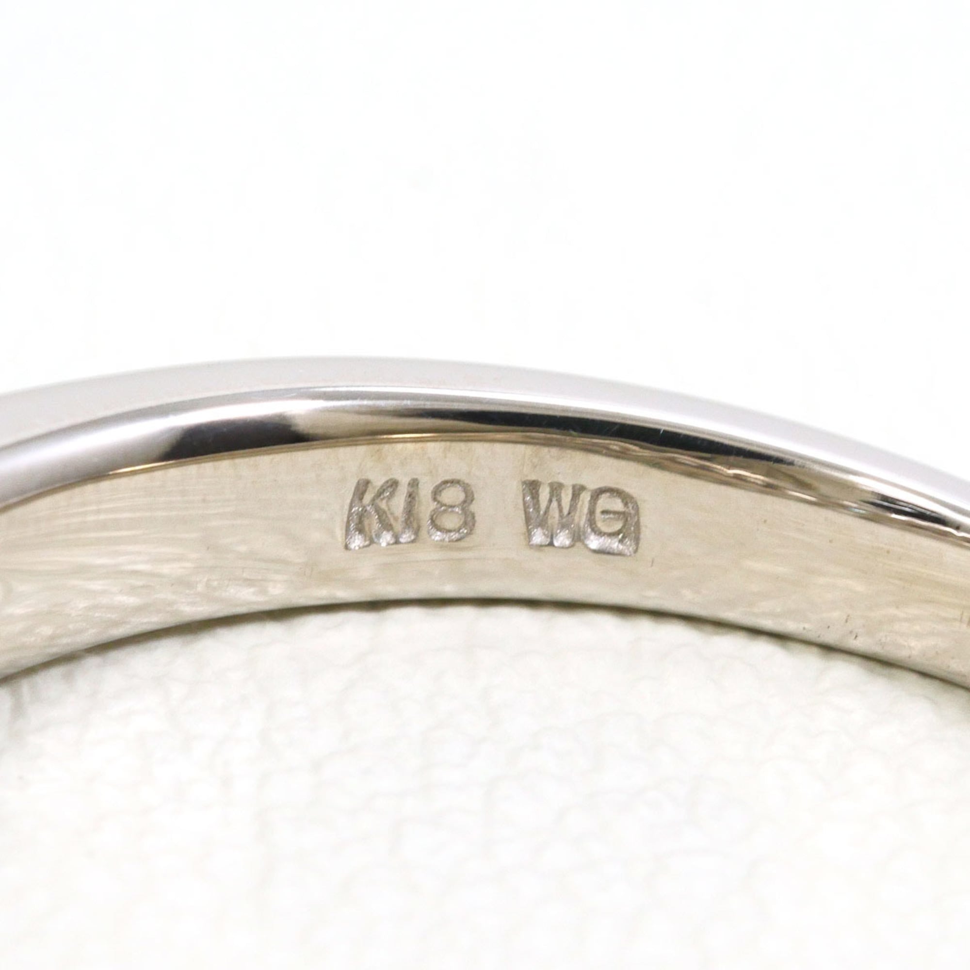 Unbranded Blue White Gold White Gold (18K) Band Ring (Pre-Owned)