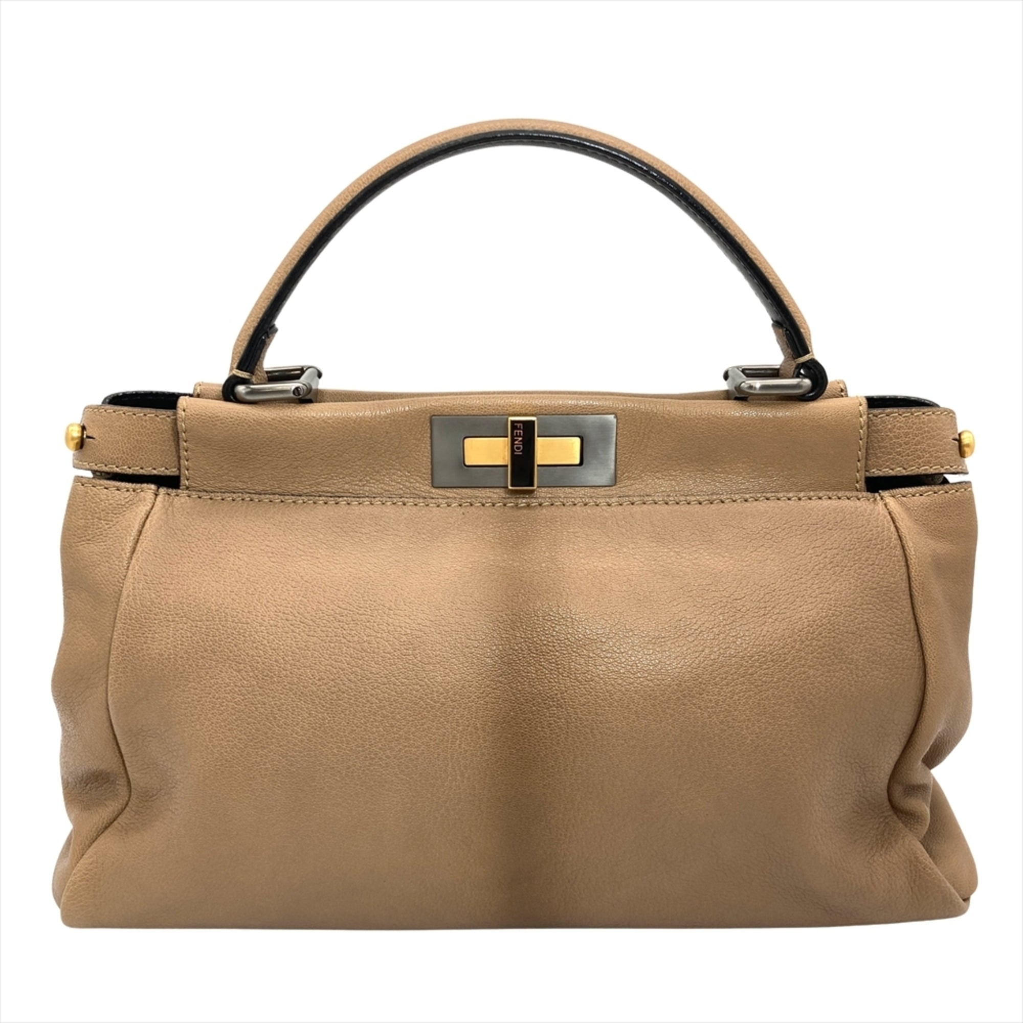 Fendi Camel Leather Handbag (Pre-Owned)