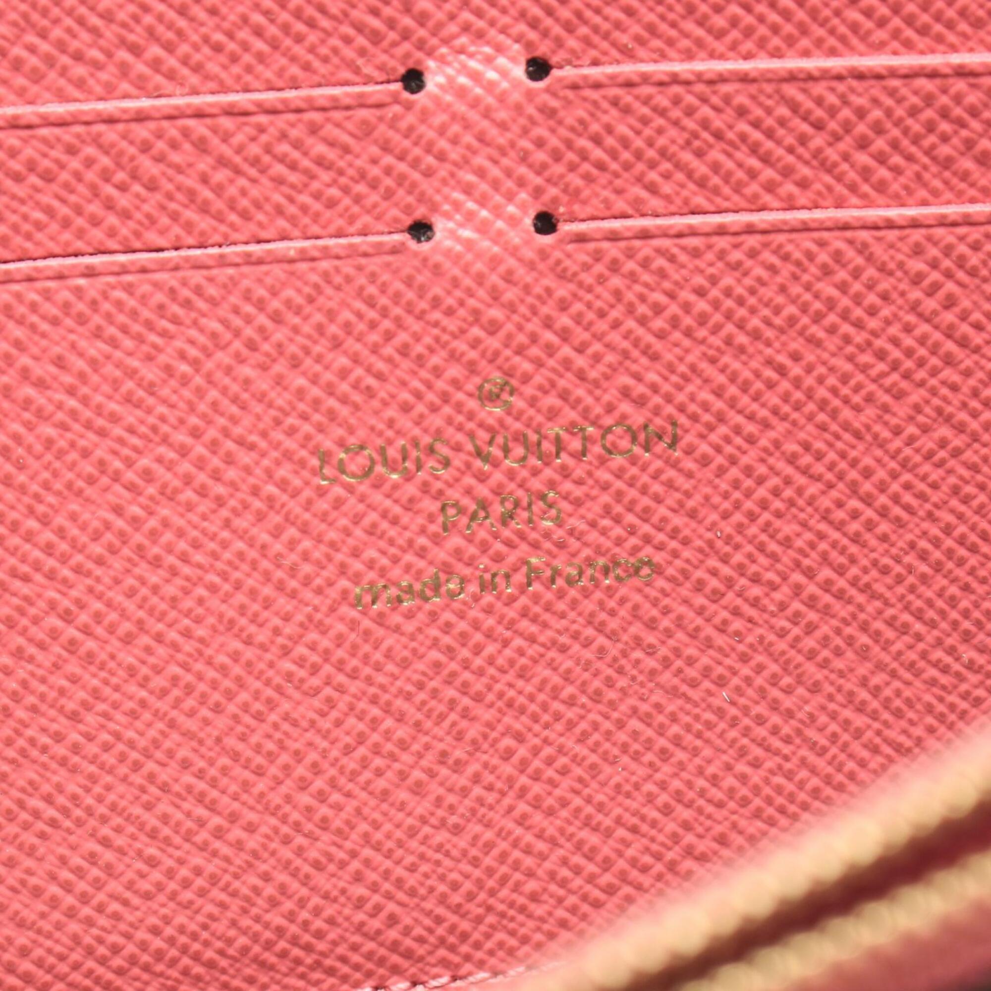 Louis Vuitton Brown Monogram Pink Leather Pvc Long Wallet (Bi-Fold) (Pre-Owned)