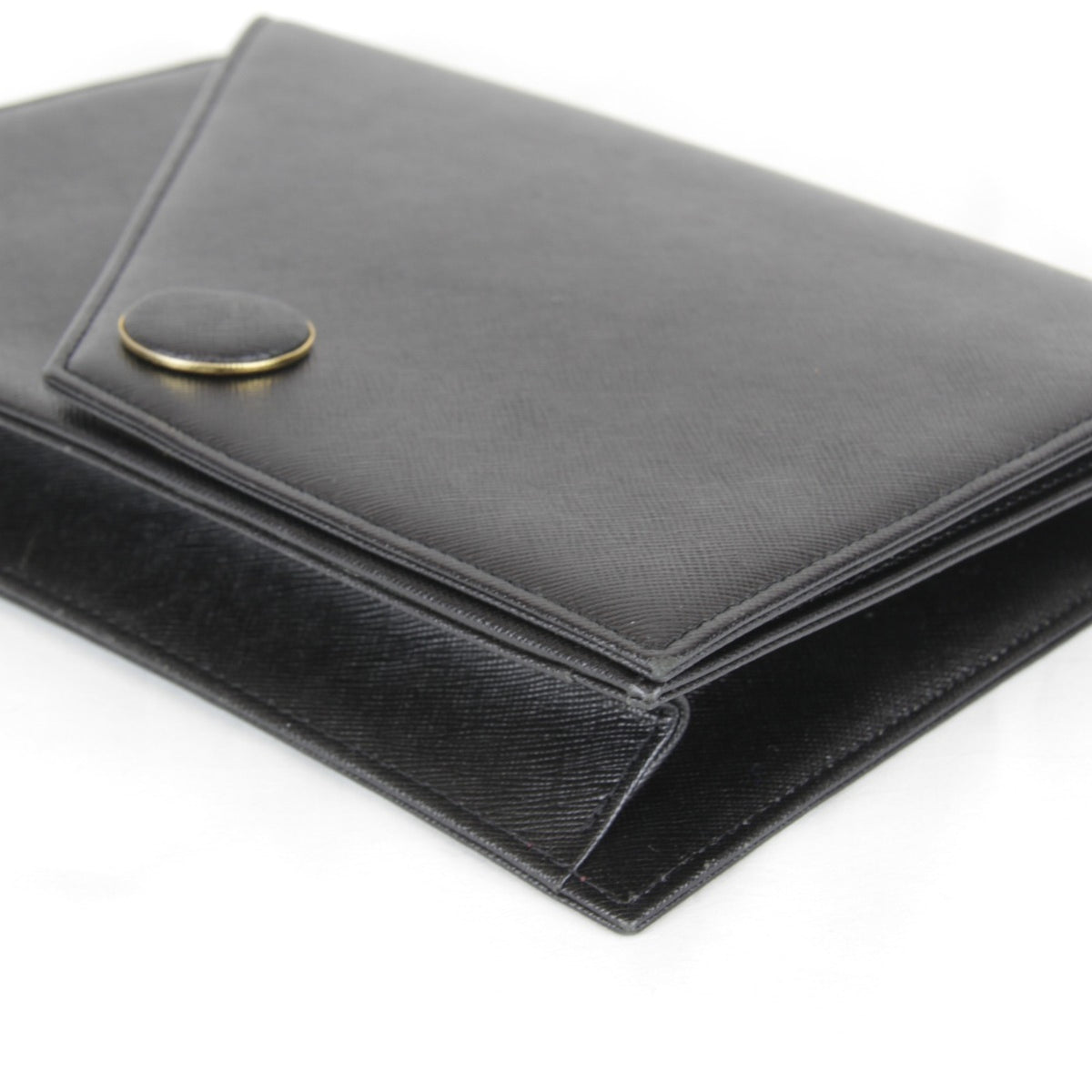 Saint Laurent Black Leather Clutch Bag (Pre-Owned)