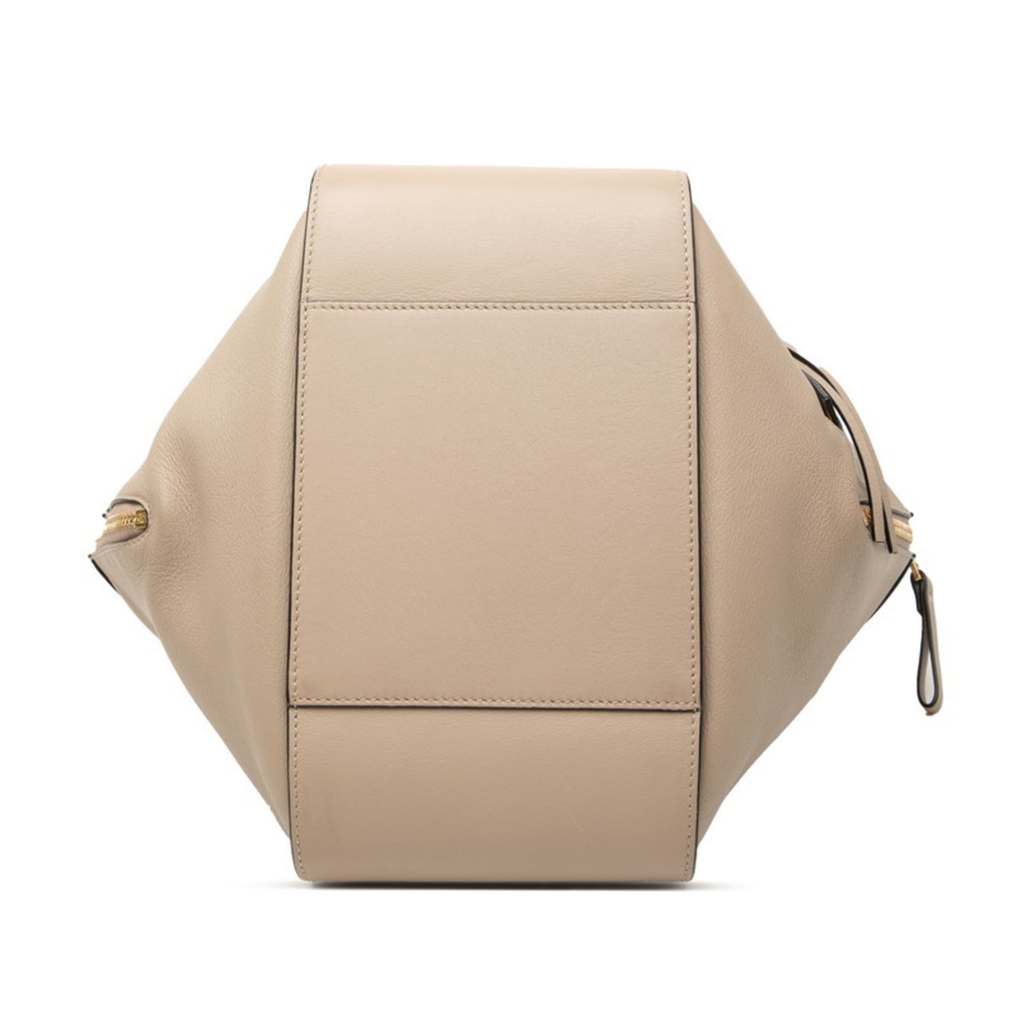 Loewe Beige Leather Handbag Shoulder Bag (Pre-Owned)