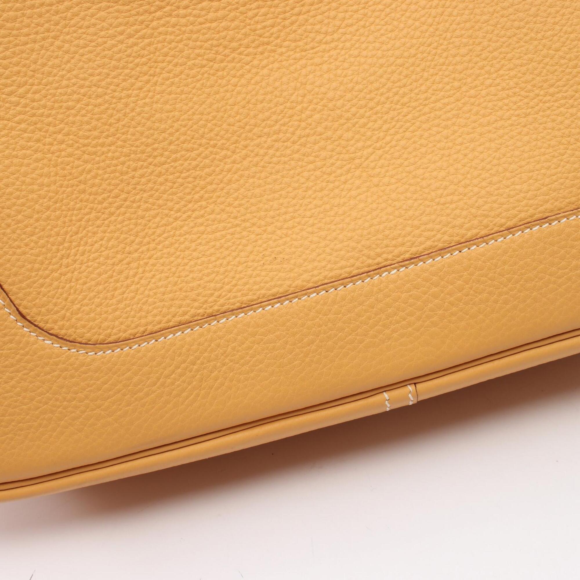 Hermes Jaune Yellow Taurillon Clemence Leather Handbag Shoulder Bag (Pre-Owned)