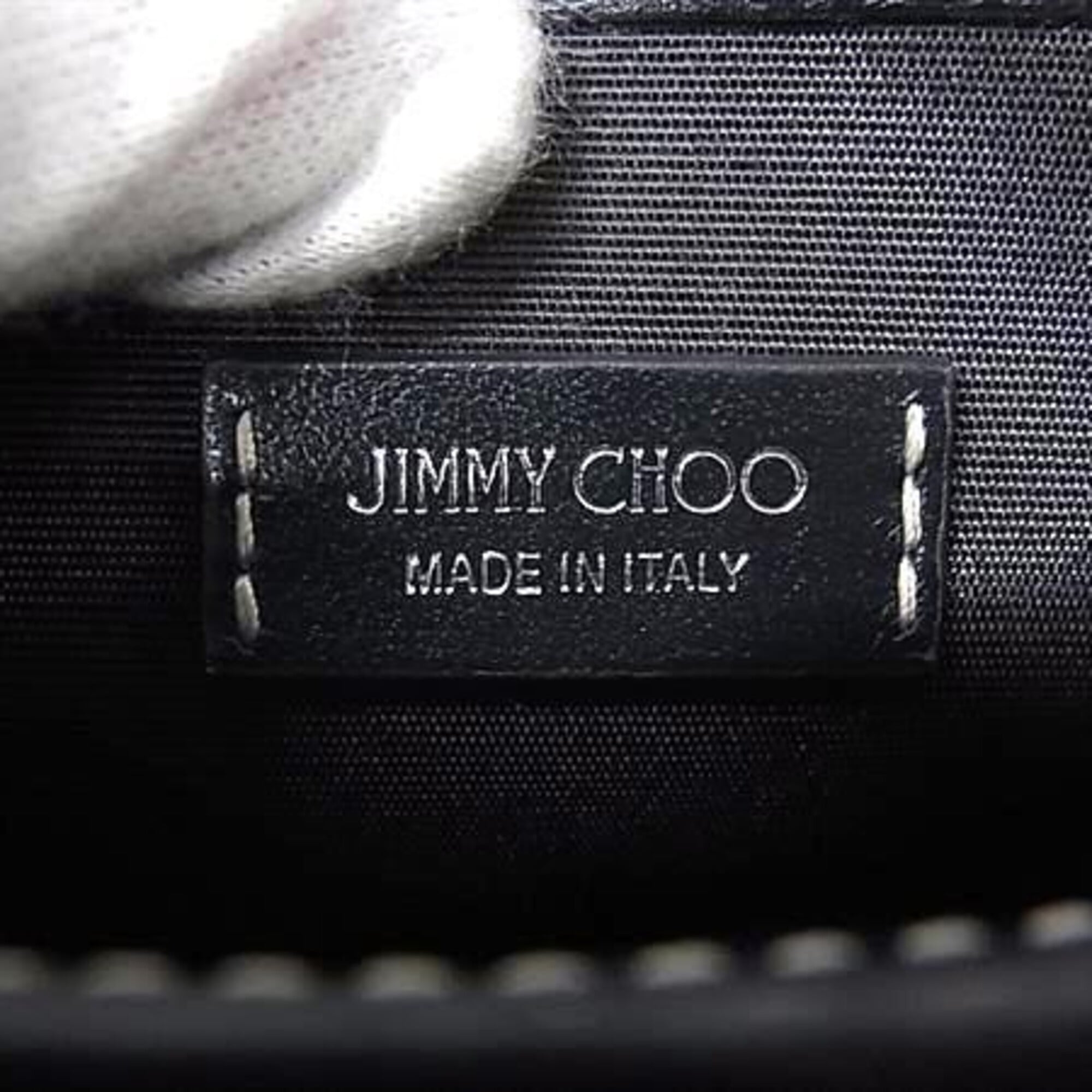 Jimmy Choo Blue Navy Leather Denim Pochette Shoulder Bag (Pre-Owned)