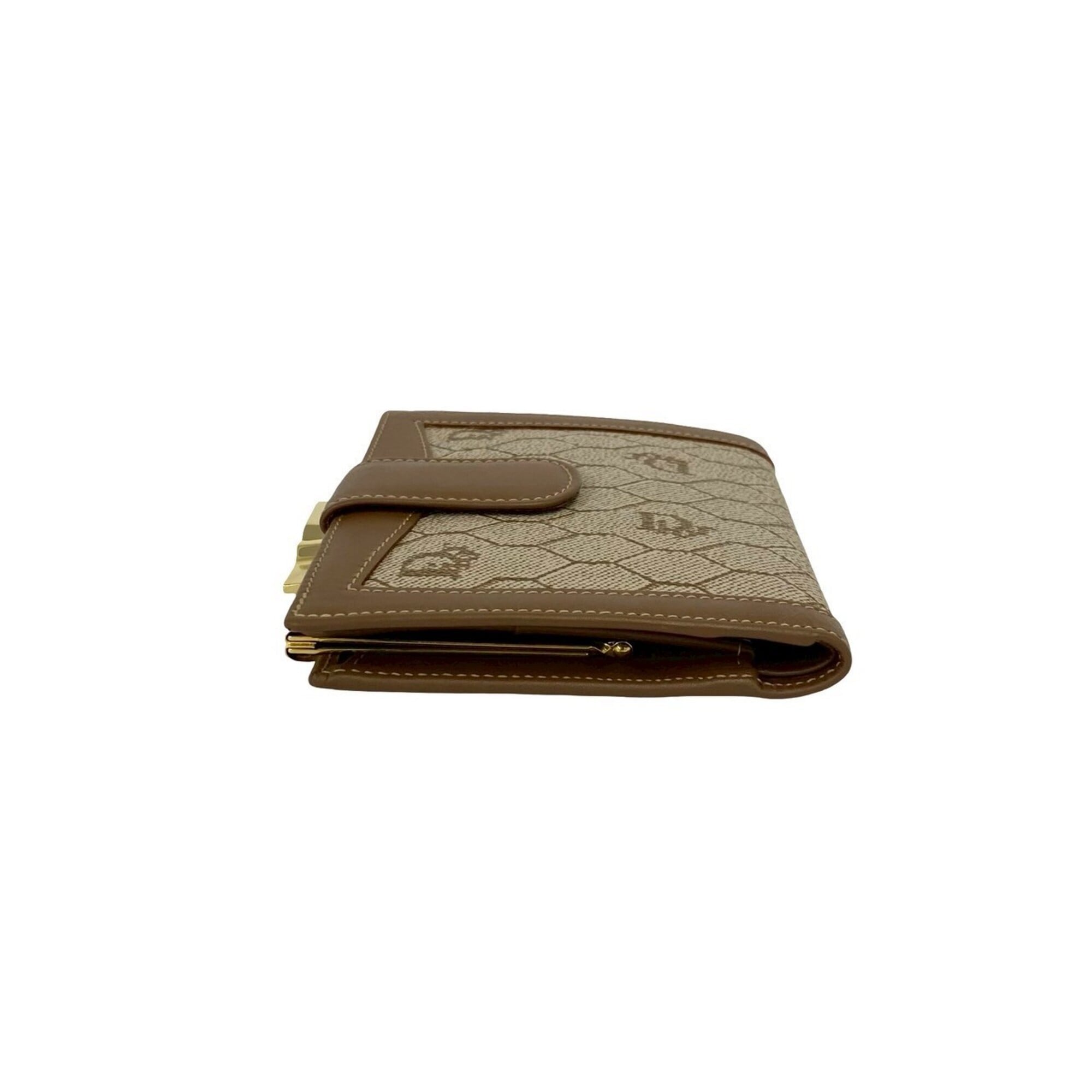Christian Dior Brown Leather Pvc Wallet (Bi-Fold) (Pre-Owned)