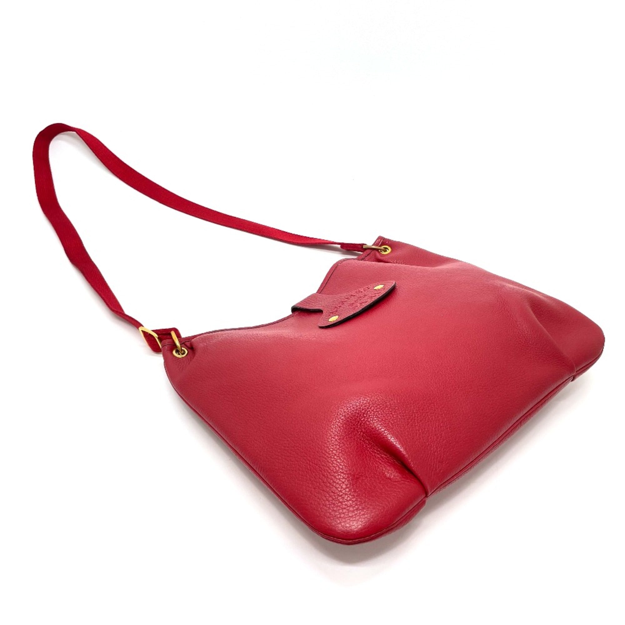 Hermes Red Leather Shoulder Bag (Pre-Owned)