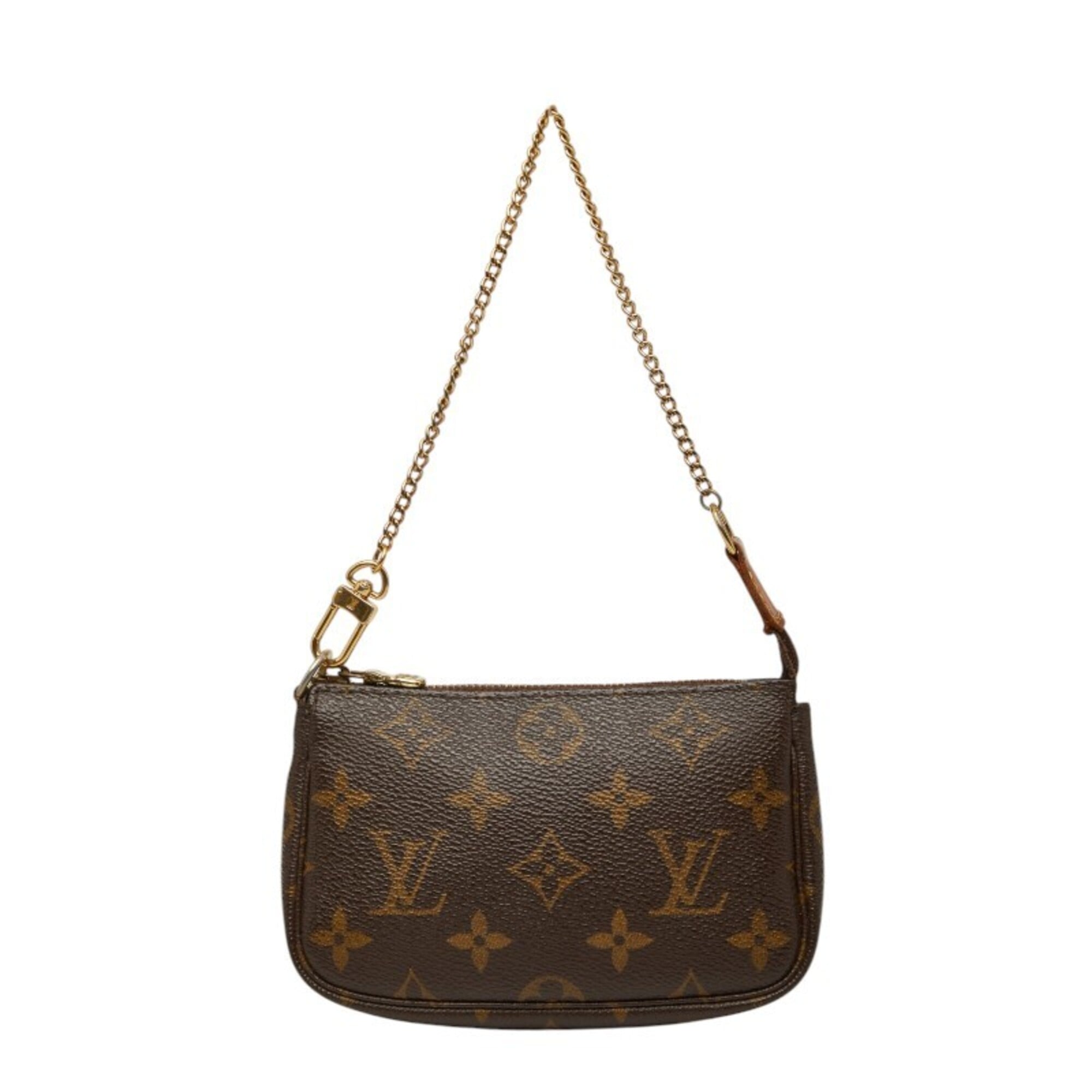 Louis Vuitton Monogram Brown Pvc Leather Handbag Pochette (Pre-Owned)