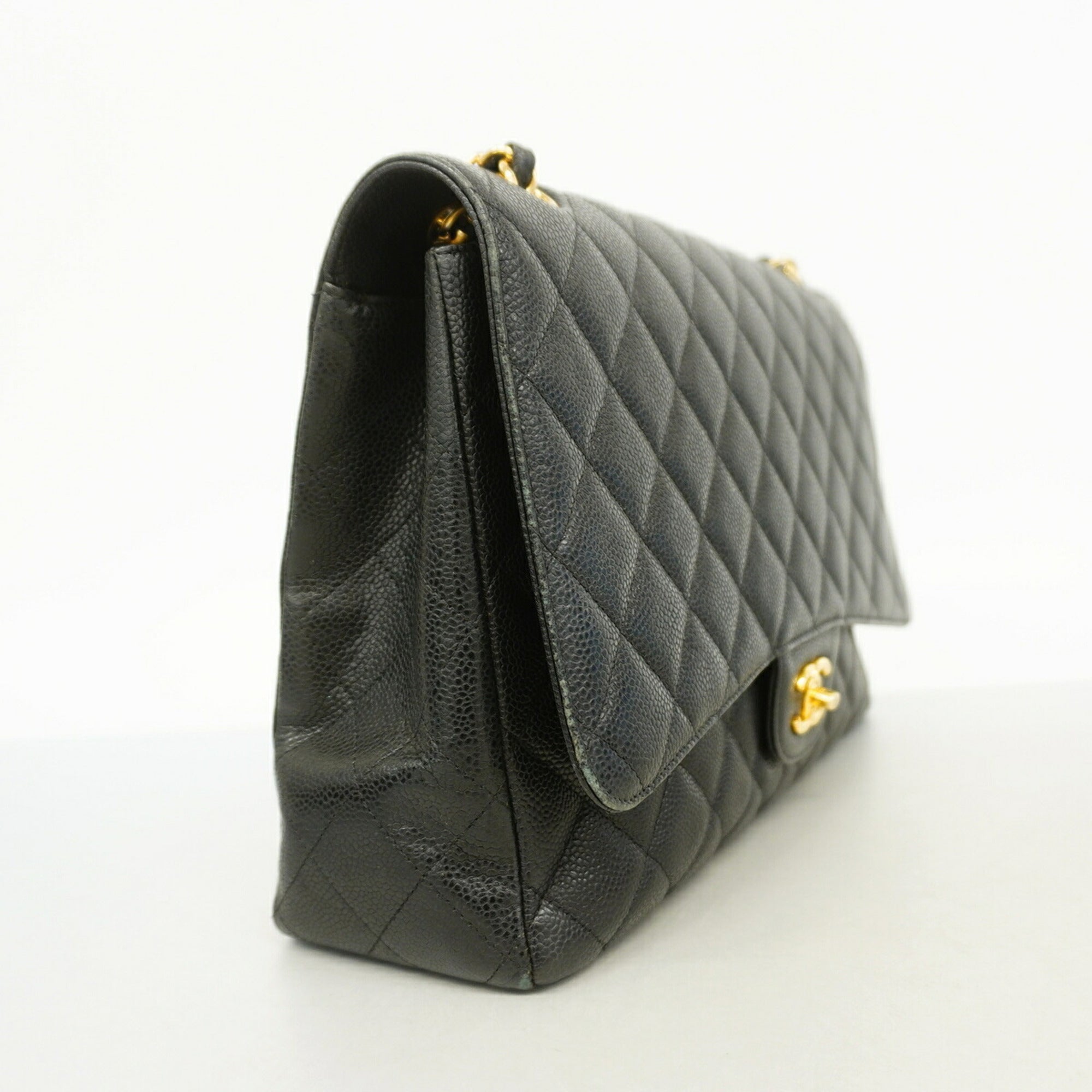Chanel Brown Grained Calfskin Shoulder Bag (Pre-Owned)