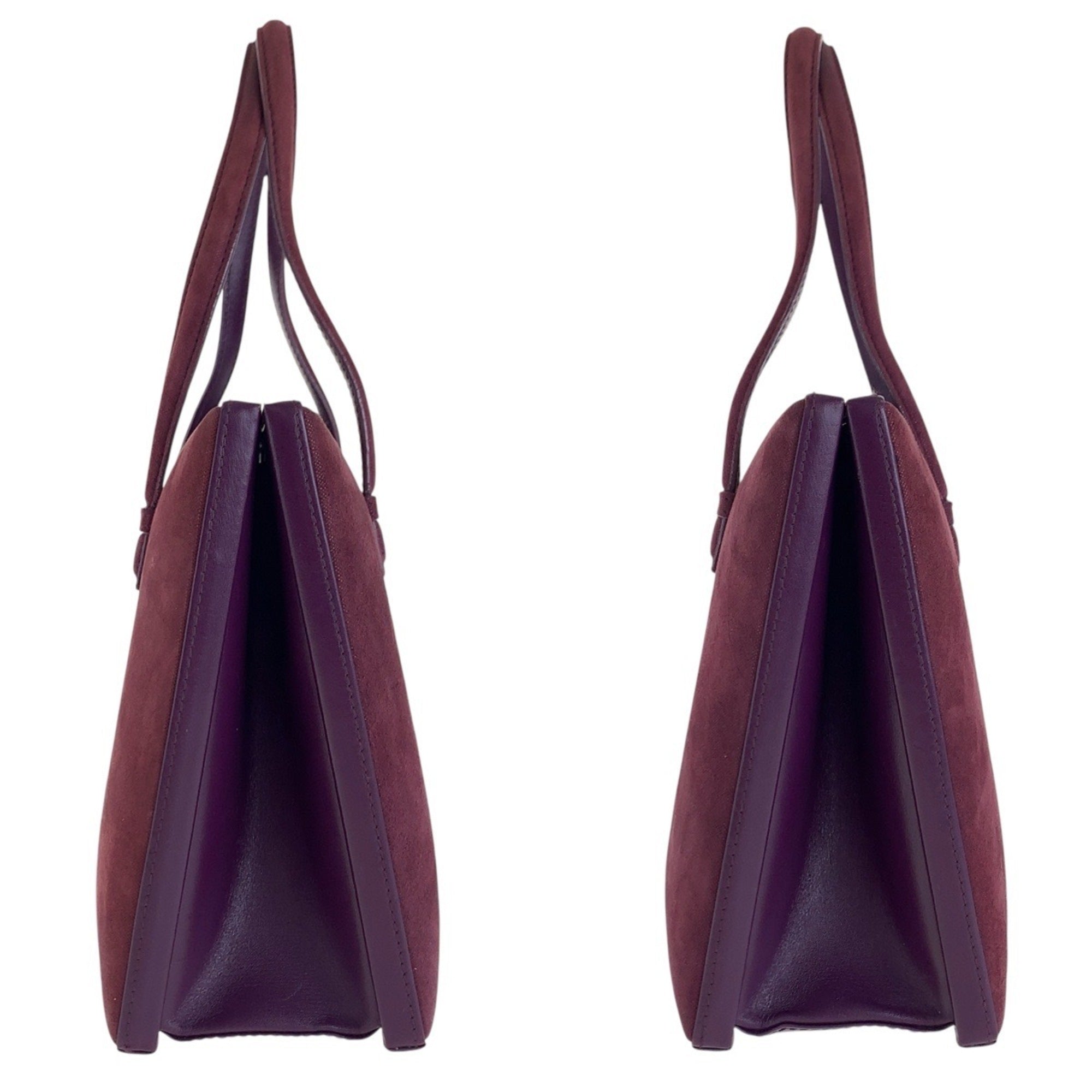 Loewe Gold Purple Suede Leather Handbag Shoulder Bag Tote Bag (Pre-Owned)