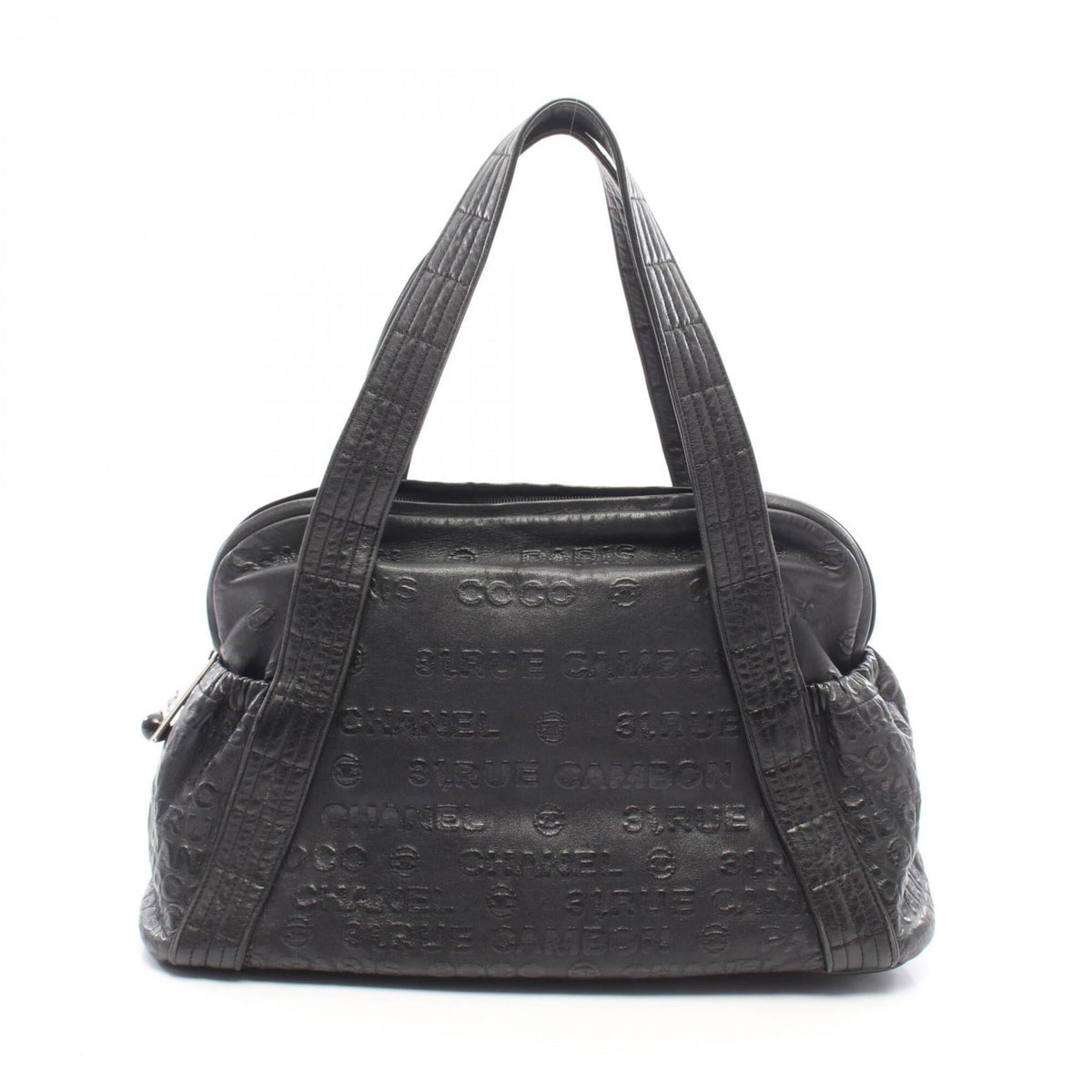 Chanel Black Leather Handbag (Pre-Owned)