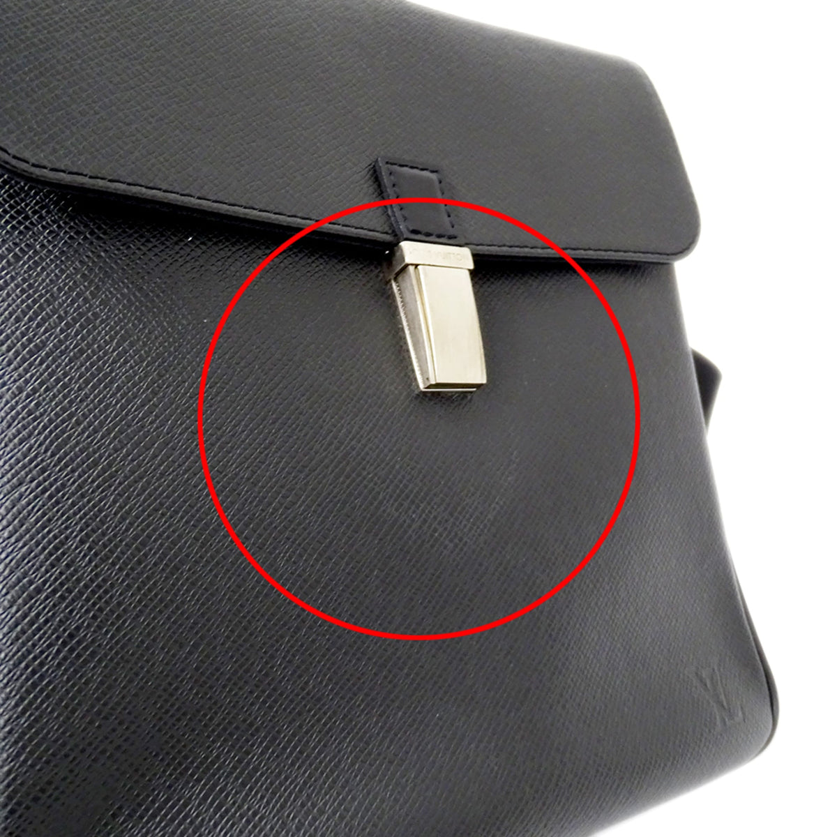 Louis Vuitton Ardoise Black Taiga Leather Handbag Shoulder Bag (Pre-Owned)