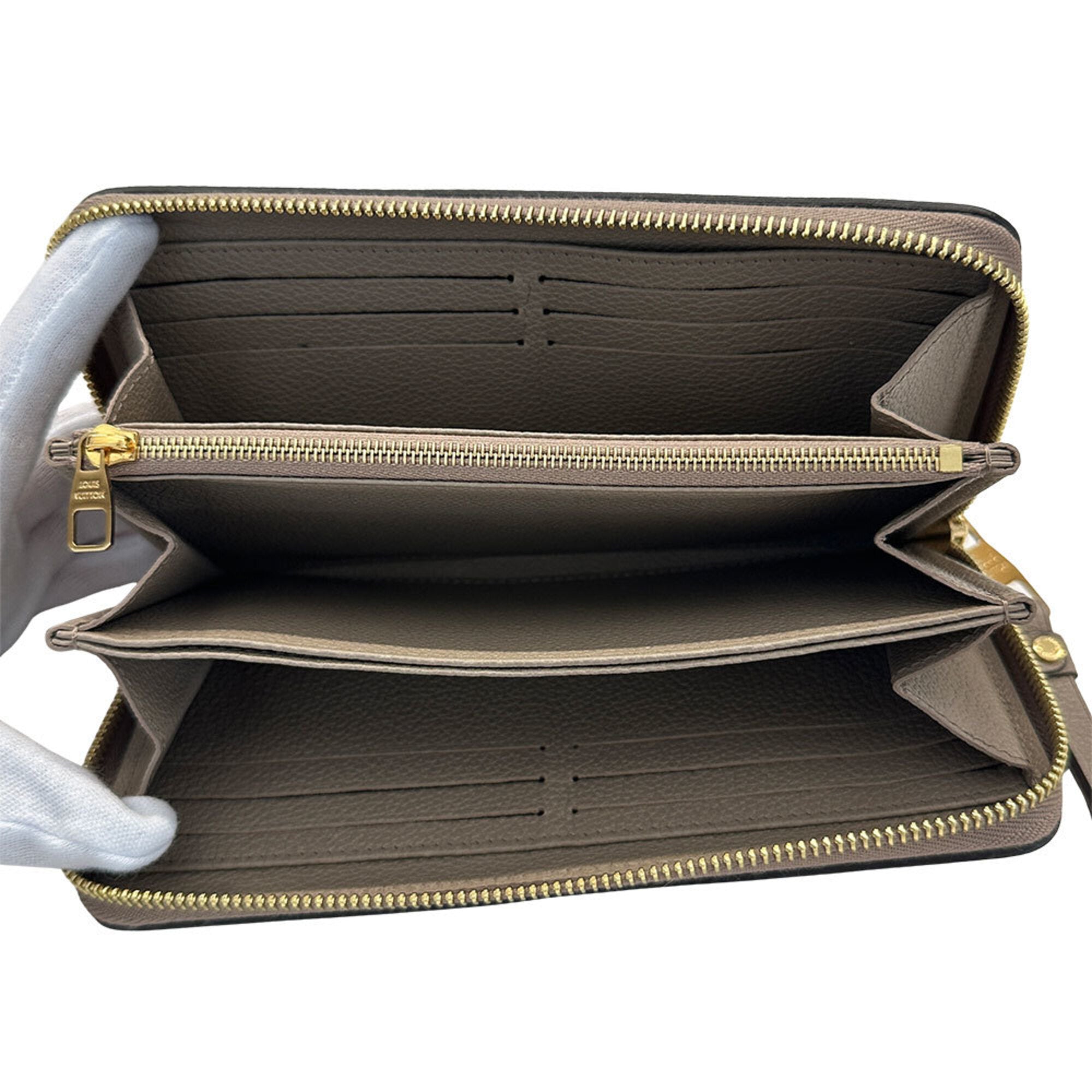 Louis Vuitton Cream Tourterelle Monogram Empreinte Long Wallet (Bi-Fold) (Pre-Owned)