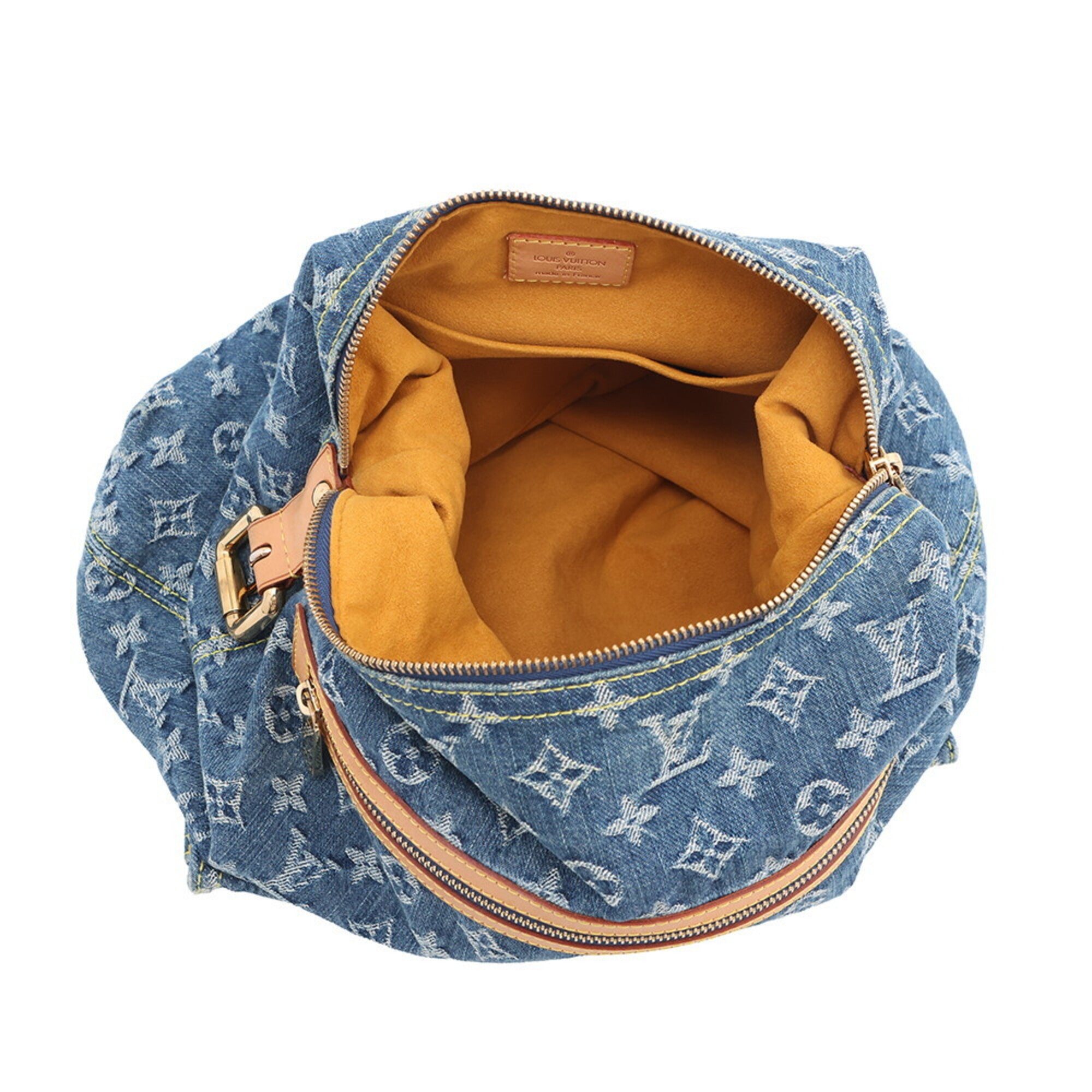 Louis Vuitton Monogram Denim Blue Yellow Monogram Denim Handbag Shoulder Bag (Pre-Owned)