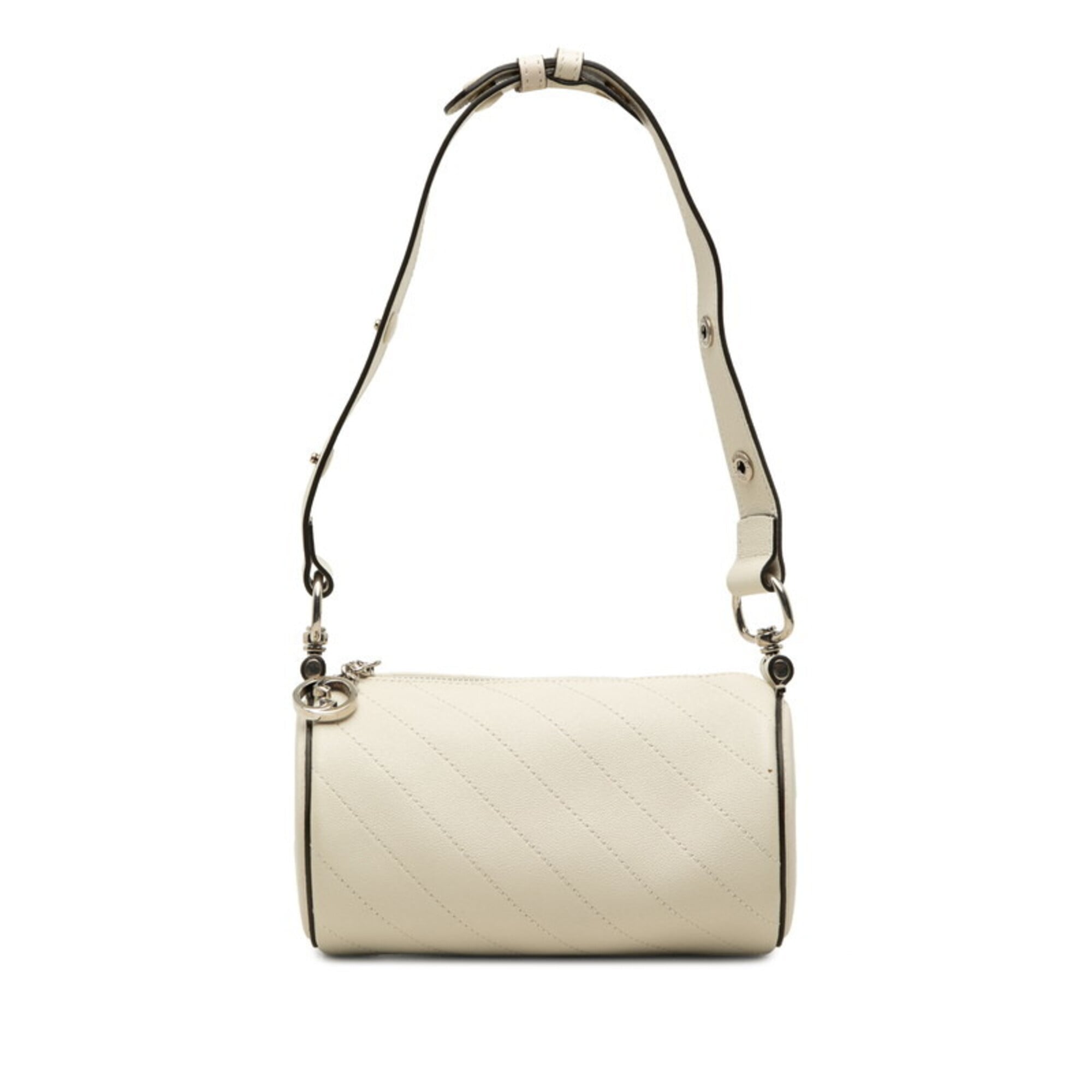 Gucci White Leather Handbag Shoulder Bag (Pre-Owned)