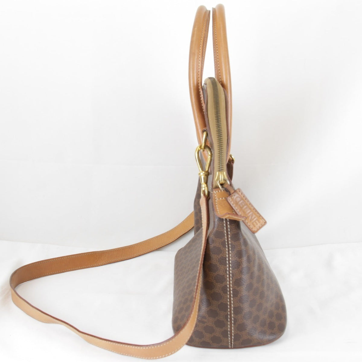 Celine Macadam Brown Pvc Leather Shoulder Bag (Pre-Owned)