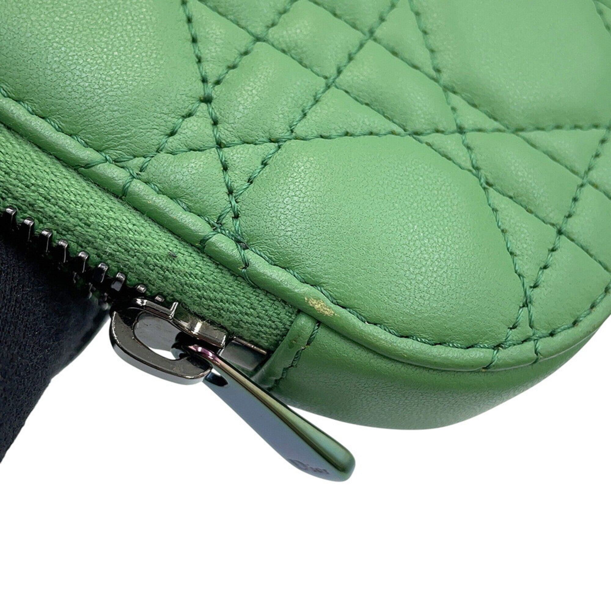 Christian Dior Green Leather Phone Wallet (Pre-Owned)
