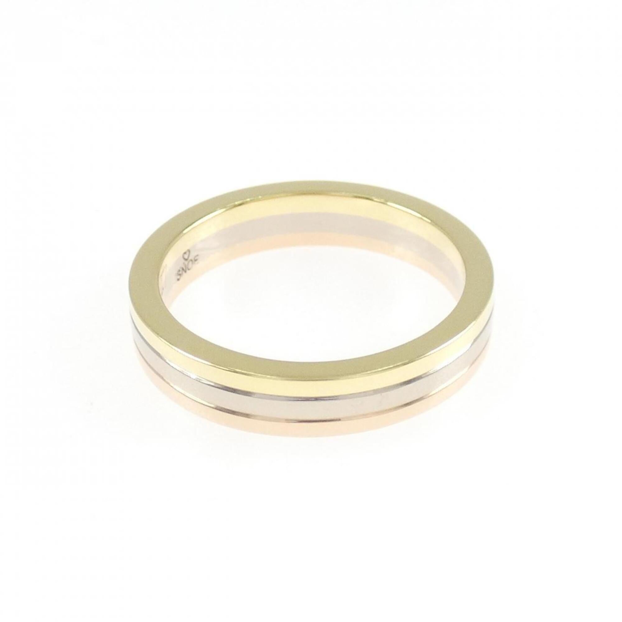Cartier Louis Cartier Yellow Gold (18K) Pink Gold (18K) White Gold (18K) Band Ring (Pre-Owned)