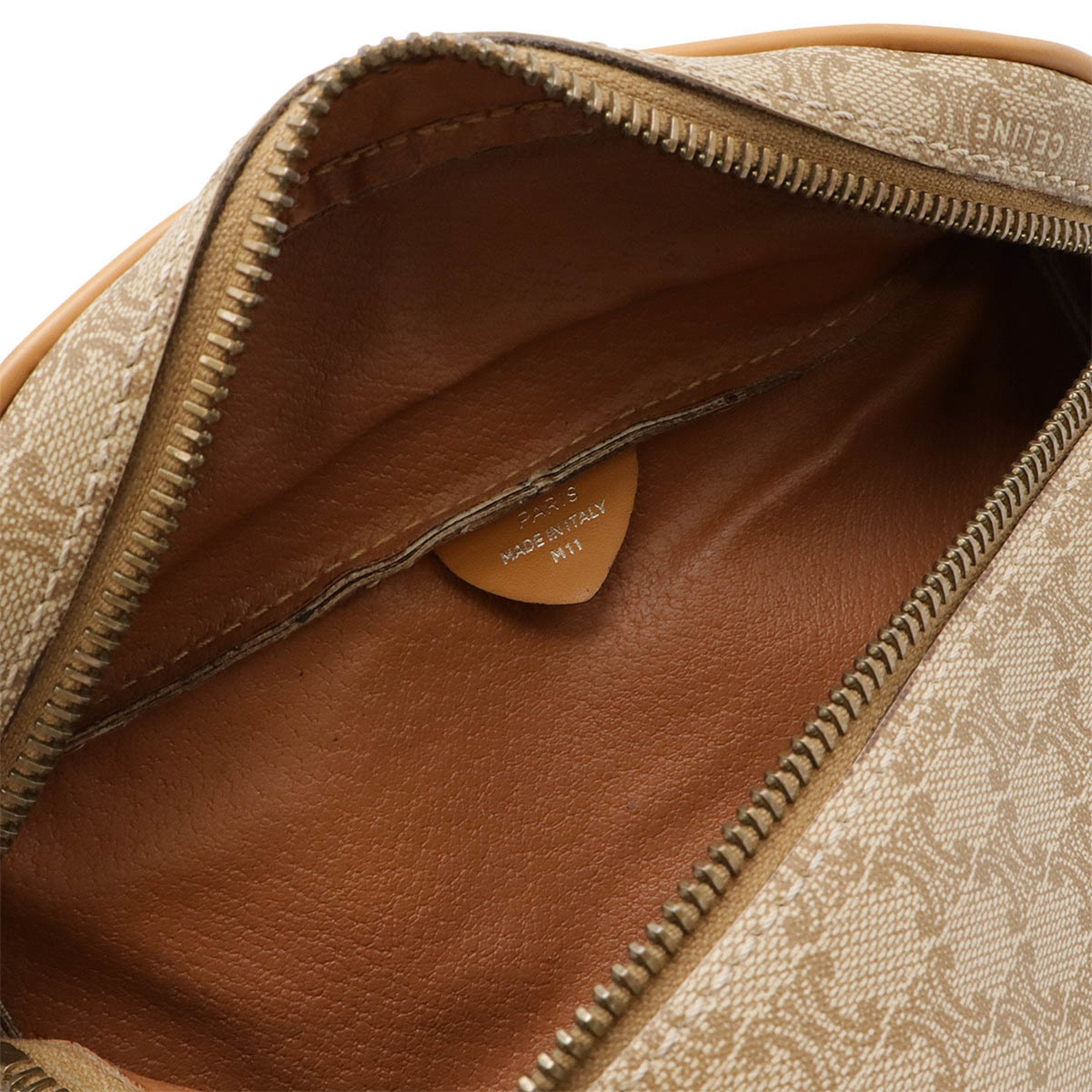Celine Macadam Beige Pvc Pouch Sling Bag (Pre-Owned)