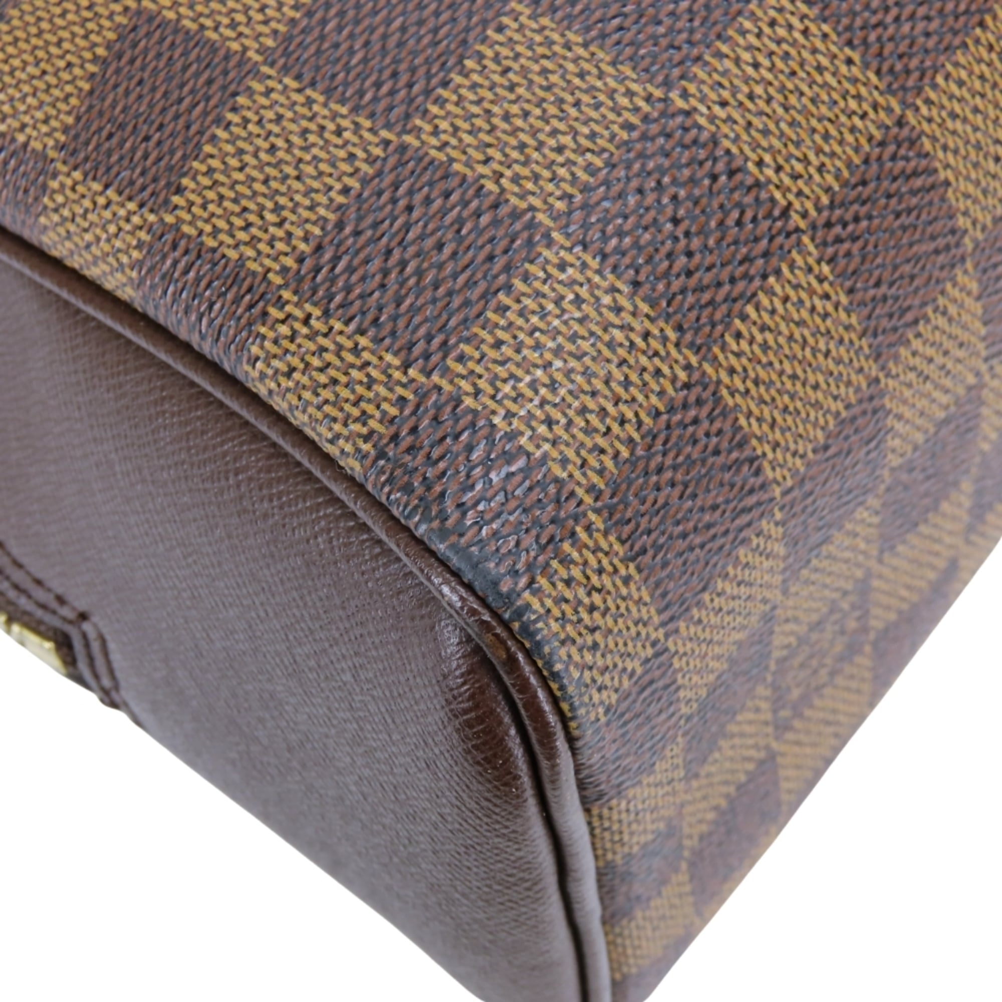Louis Vuitton Brown Damier Canvas Ebene Damier Canvas Leather Handbag (Pre-Owned)