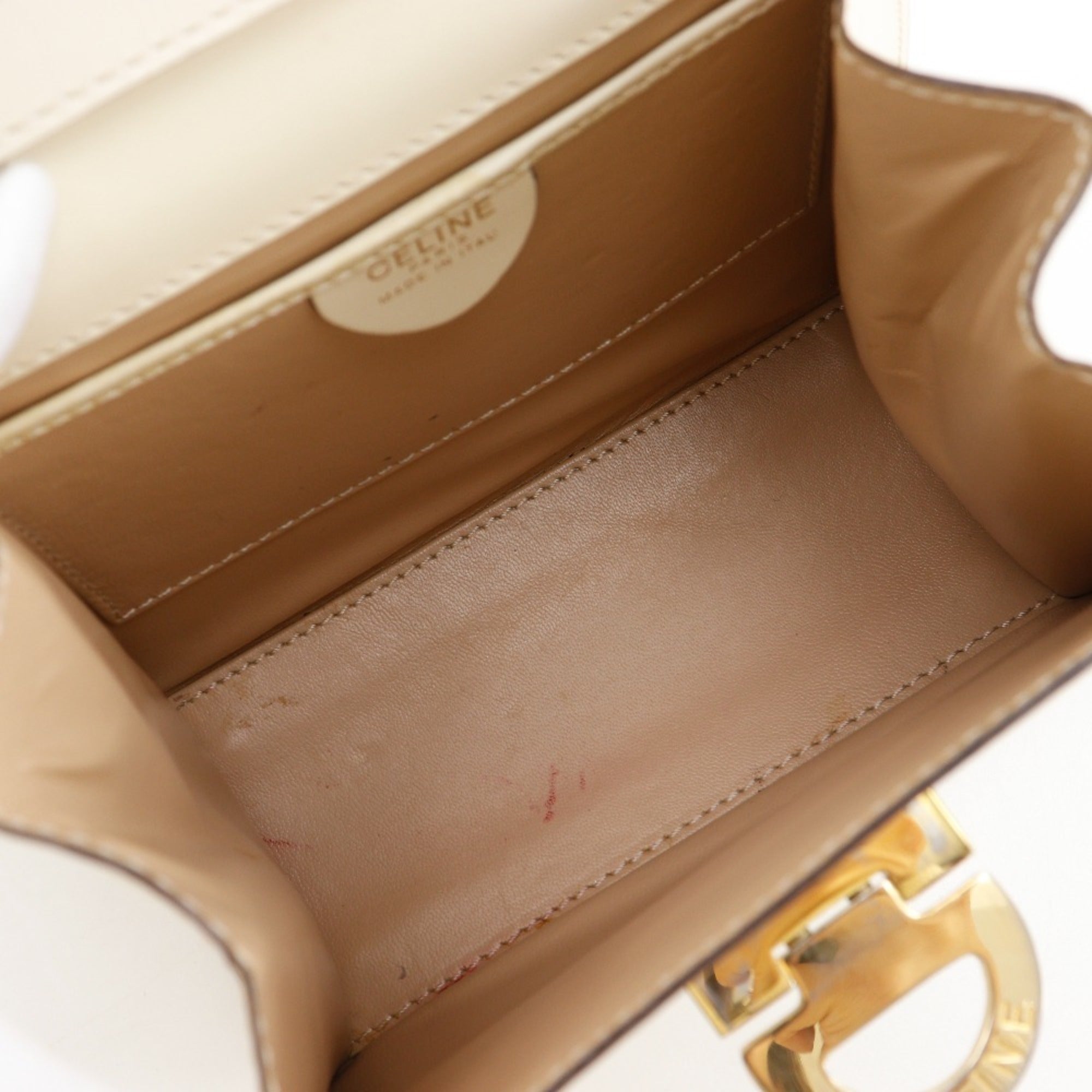 Celine White Leather Handbag (Pre-Owned)