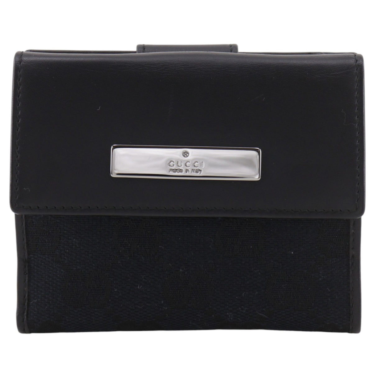 Gucci Black Gg Canvas Wallet (Bi-Fold) (Pre-Owned)