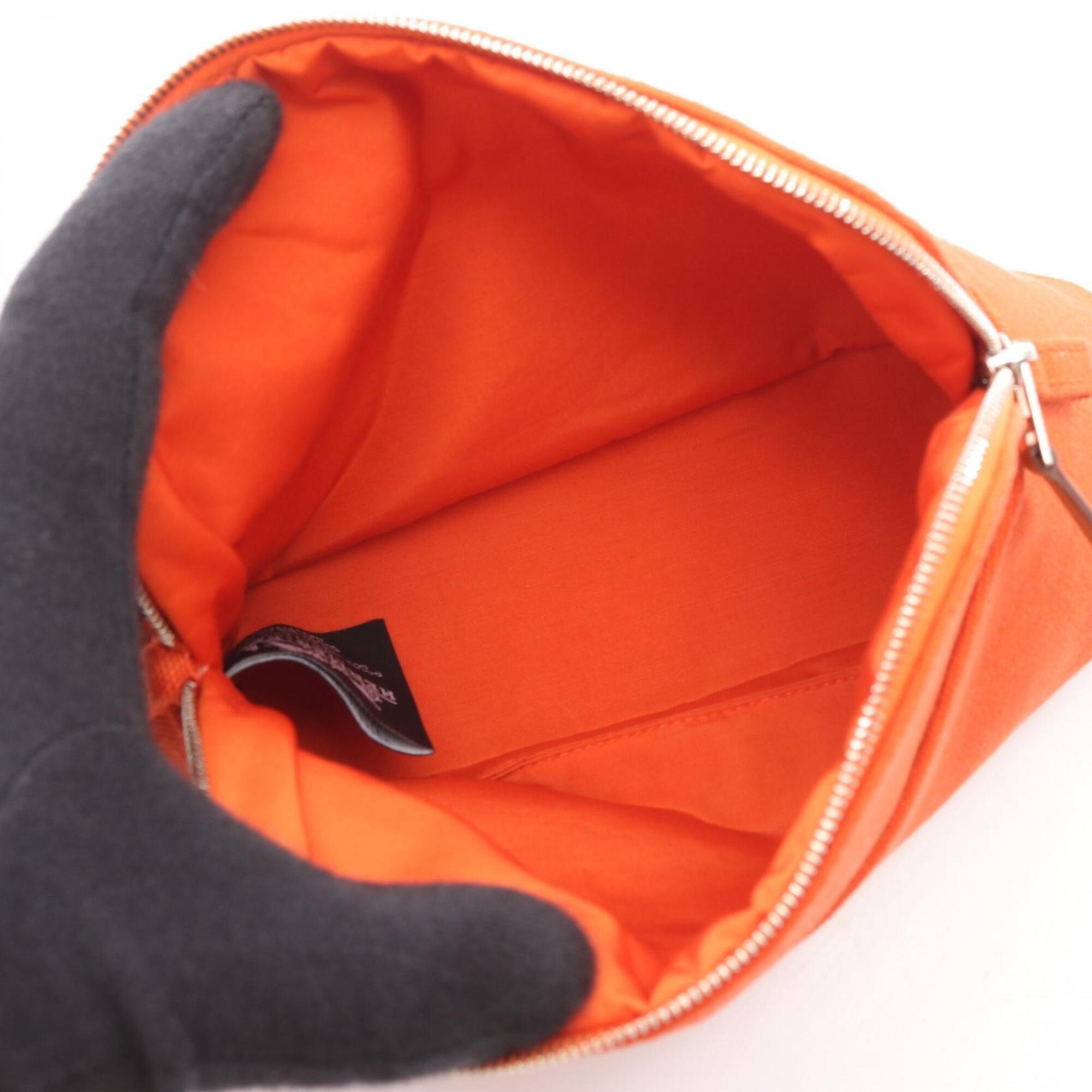 Hermes Orange Canvas Handbag Pouch (Pre-Owned)