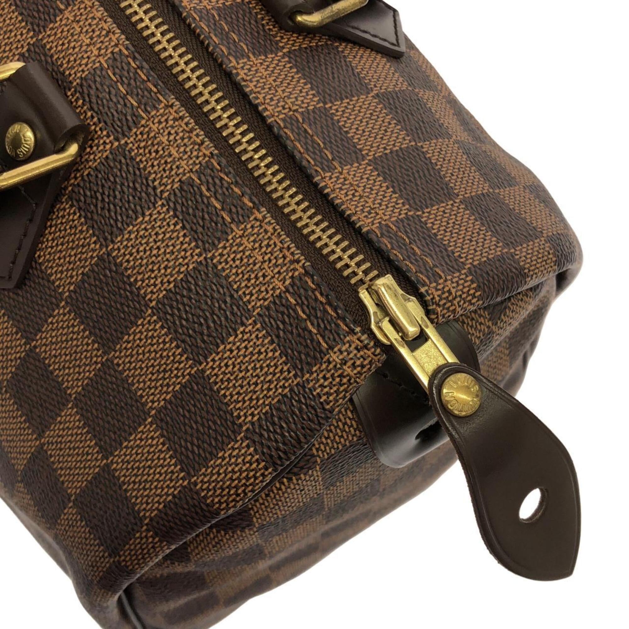 Louis Vuitton Damier Canvas Ebene Coated Canvas Boston Bag (Pre-Owned)