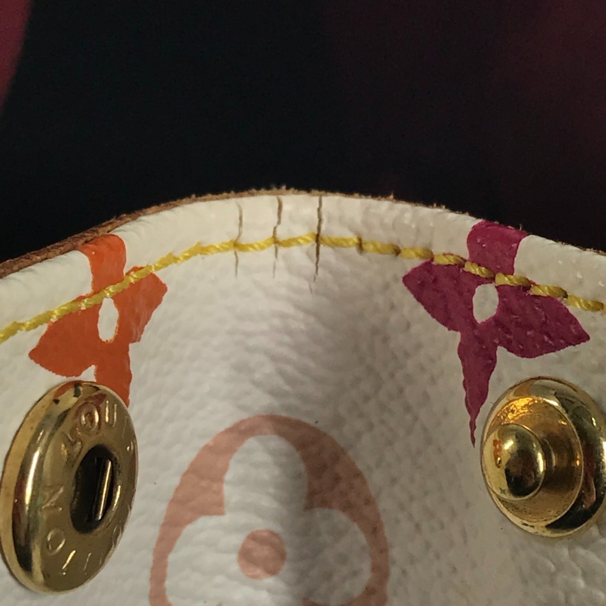 Louis Vuitton Blanc White Monogram Multicolore Shoulder Bag Tote Bag (Pre-Owned)