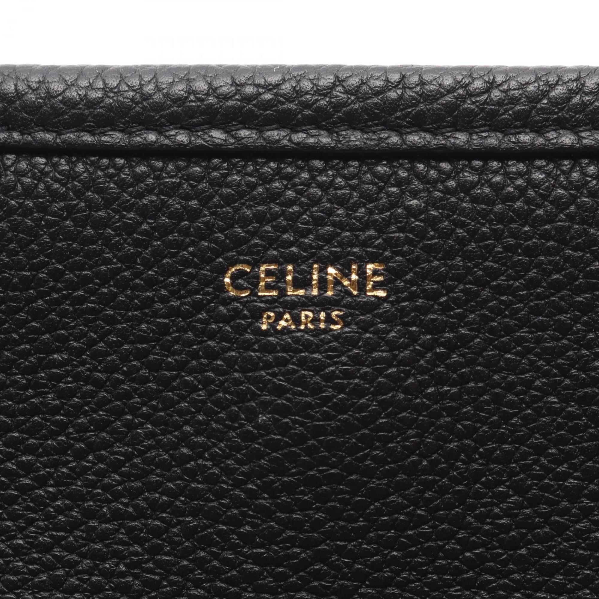 Celine Black Leather Handbag Tote Bag (Pre-Owned)