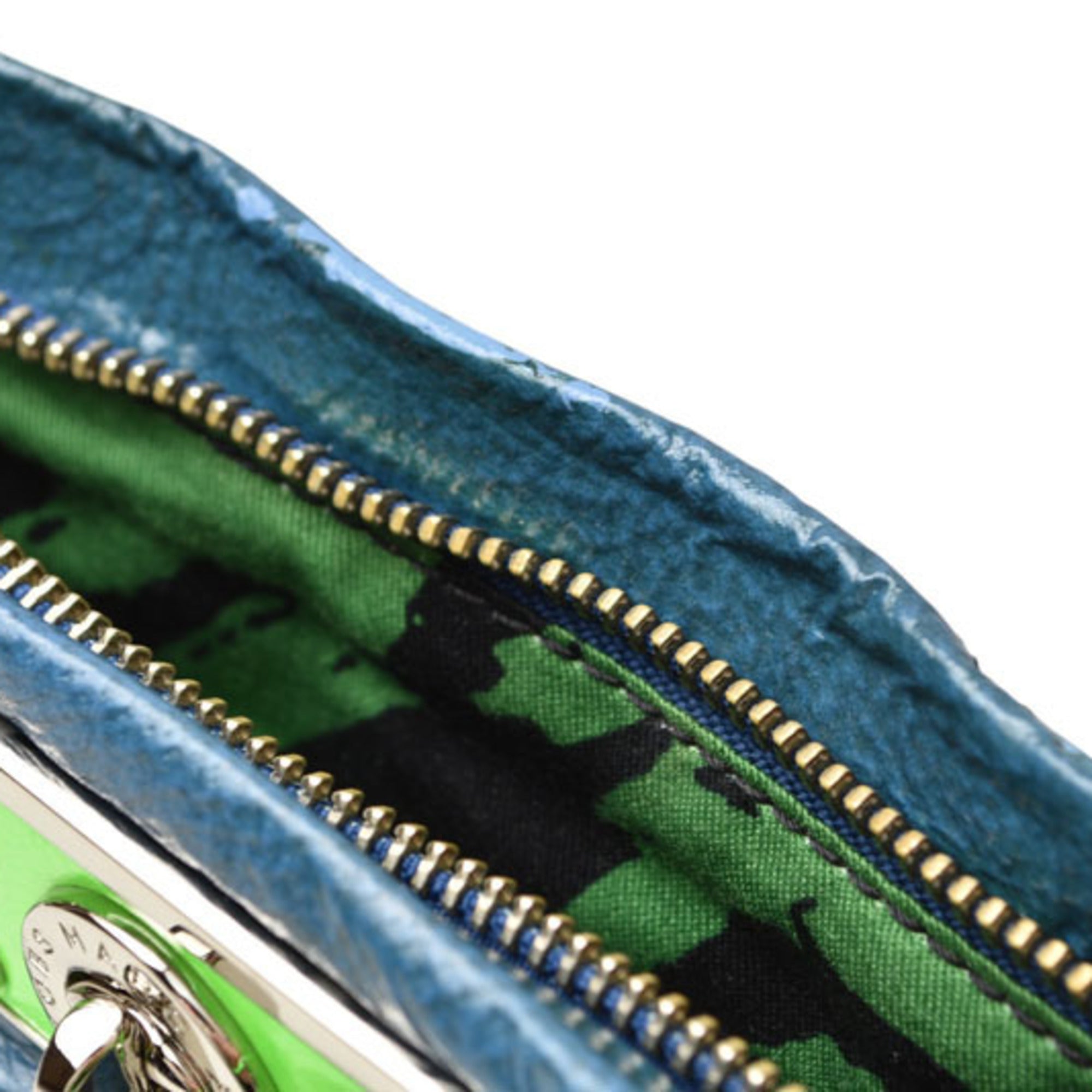 Marc By Marc Jacobs Dark Blue Green Pvc Handbag Pouch (Pre-Owned)