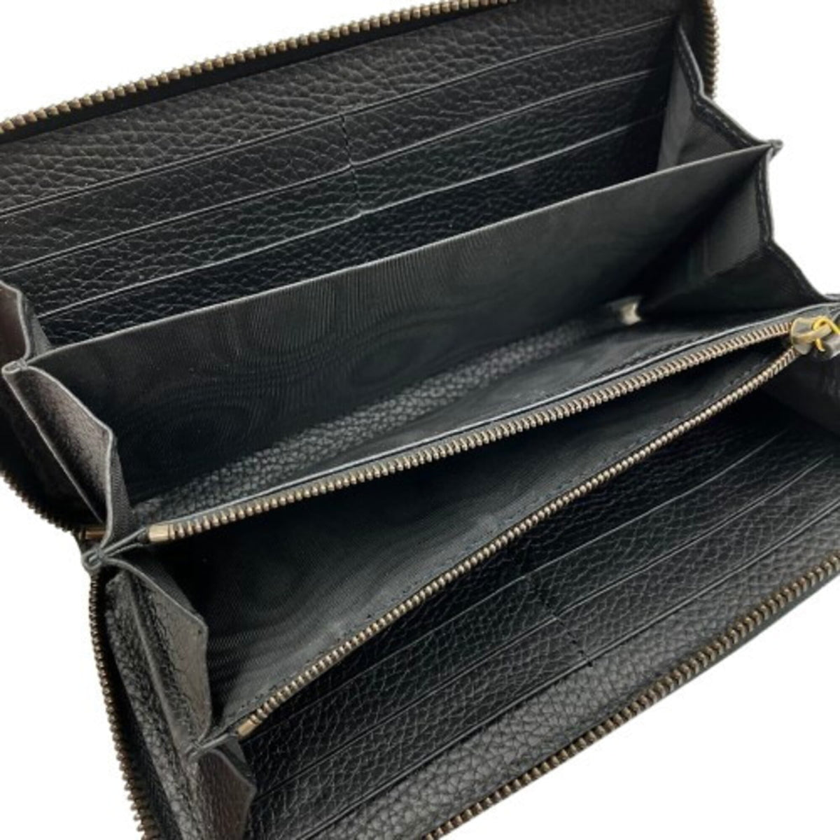 Gucci Bamboo Black Long Wallet (Bi-Fold) (Pre-Owned)