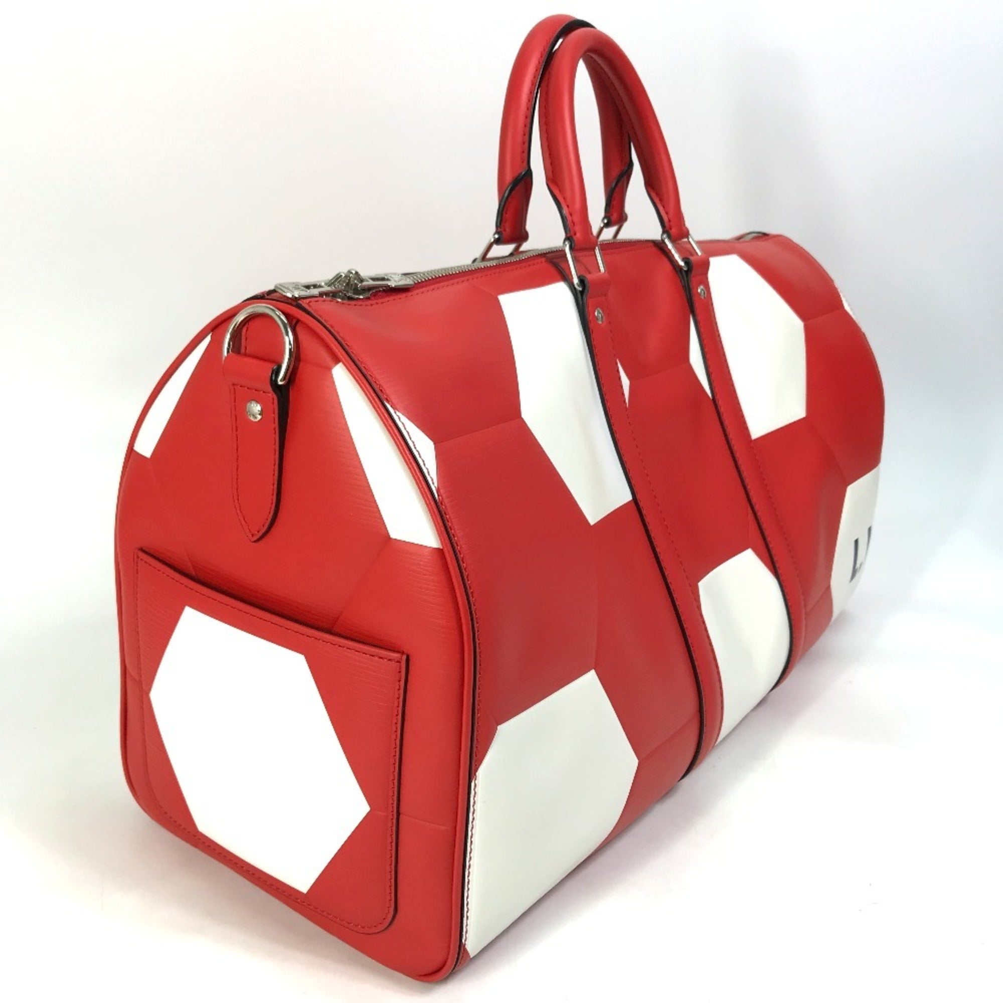 Louis Vuitton Red Color Epi Leather Boston Bag (Pre-Owned)