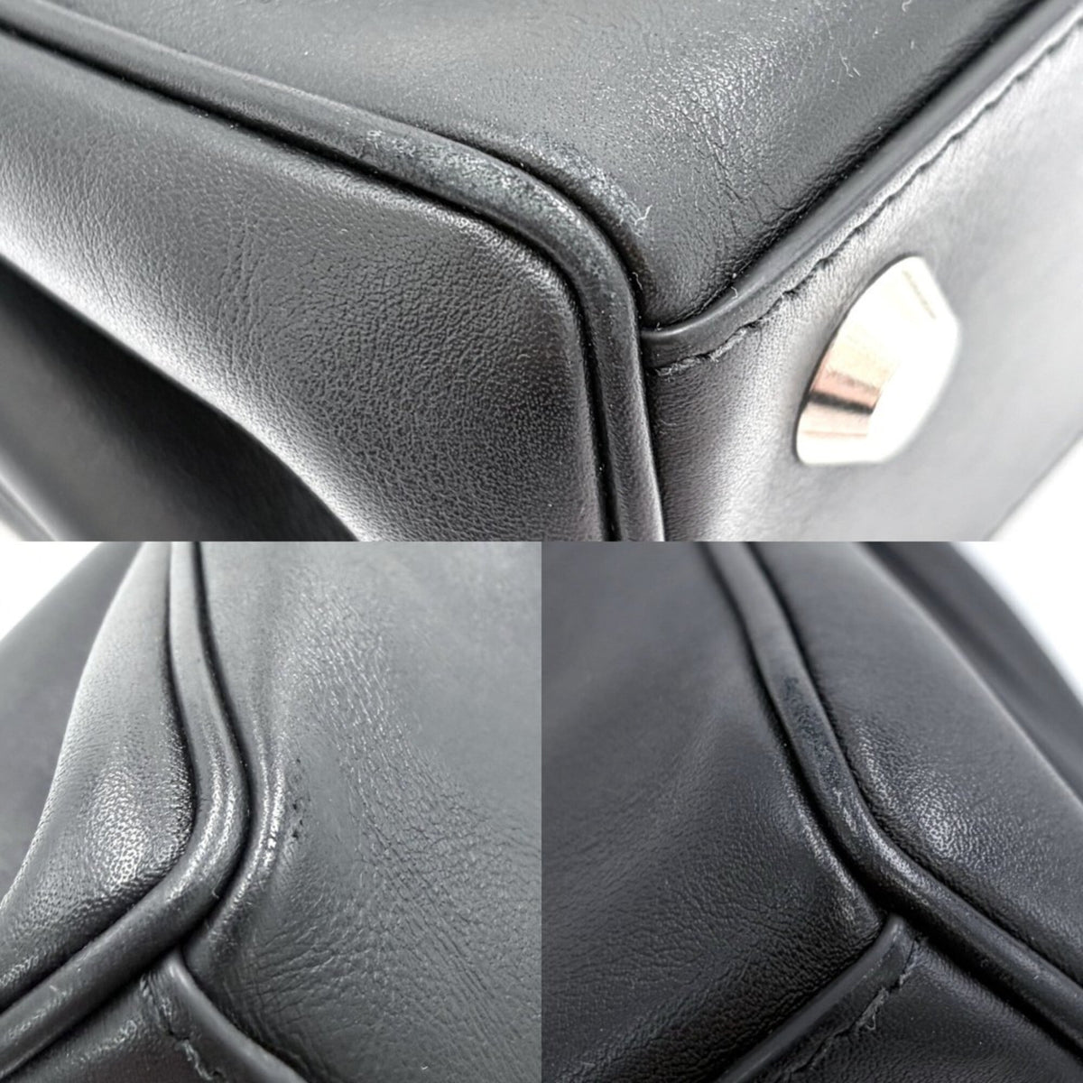 Balenciaga Black Leather Handbag Shoulder Bag (Pre-Owned)
