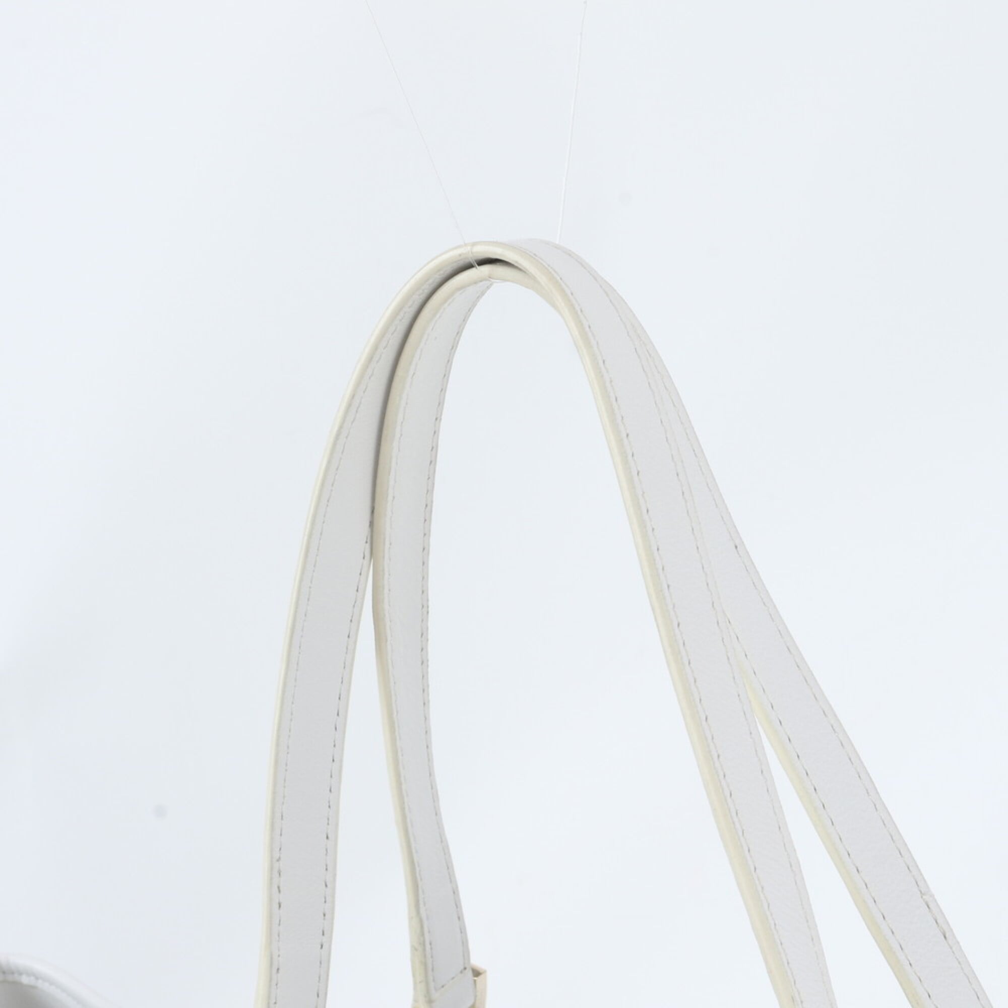 Gucci Blue Leather Canvas Handbag Shoulder Bag Tote Bag (Pre-Owned)