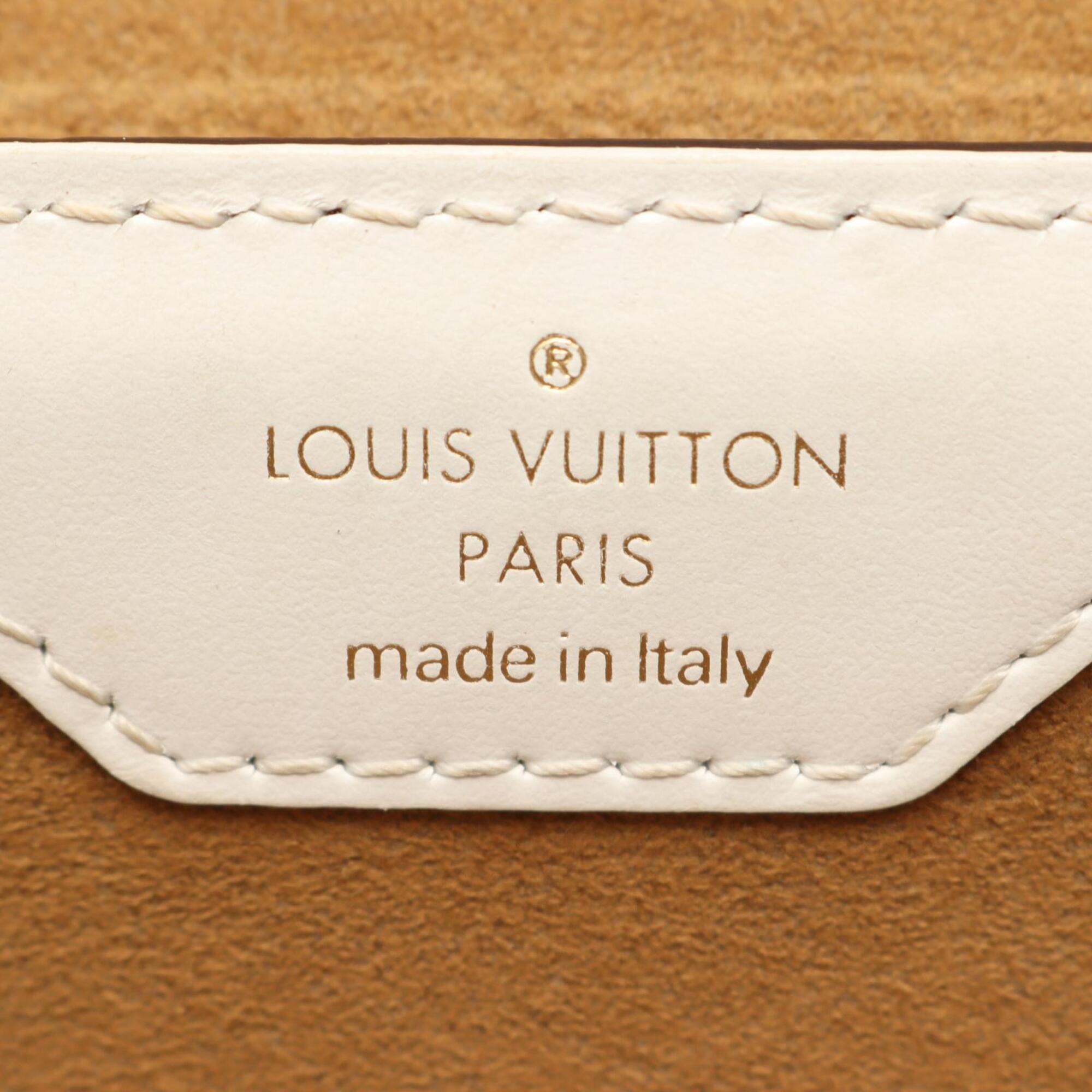 Louis Vuitton Brown White Pvc Leather Handbag Shoulder Bag (Pre-Owned)