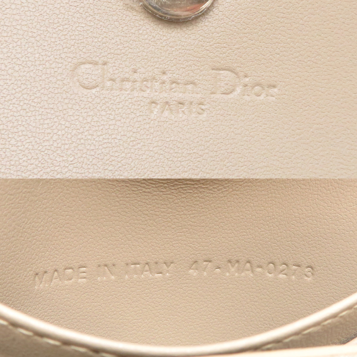 Christian Dior Beige Leather Coin Purse/Coin Case (Pre-Owned)