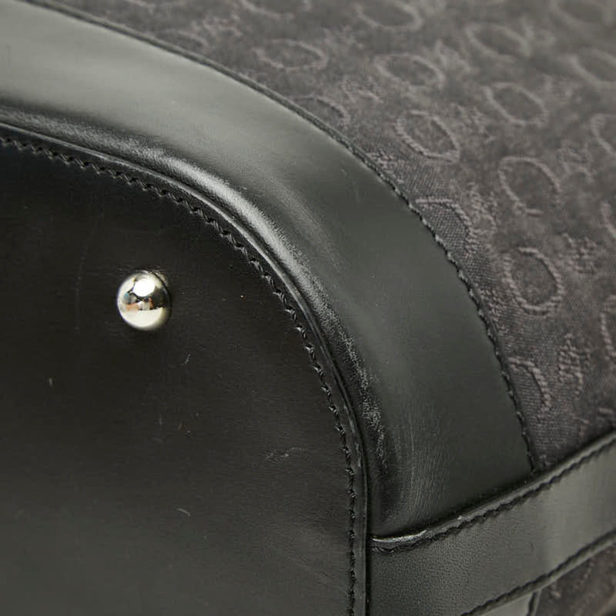 Celine Black Canvas Leather Shoulder Bag Tote Bag (Pre-Owned)
