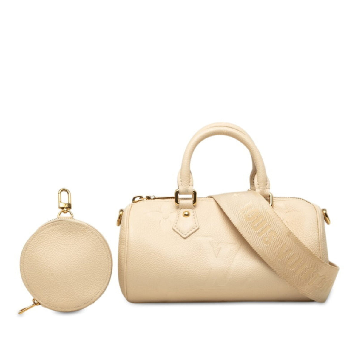 Louis Vuitton Ivory Leather Handbag Pouch Shoulder Bag (Pre-Owned)