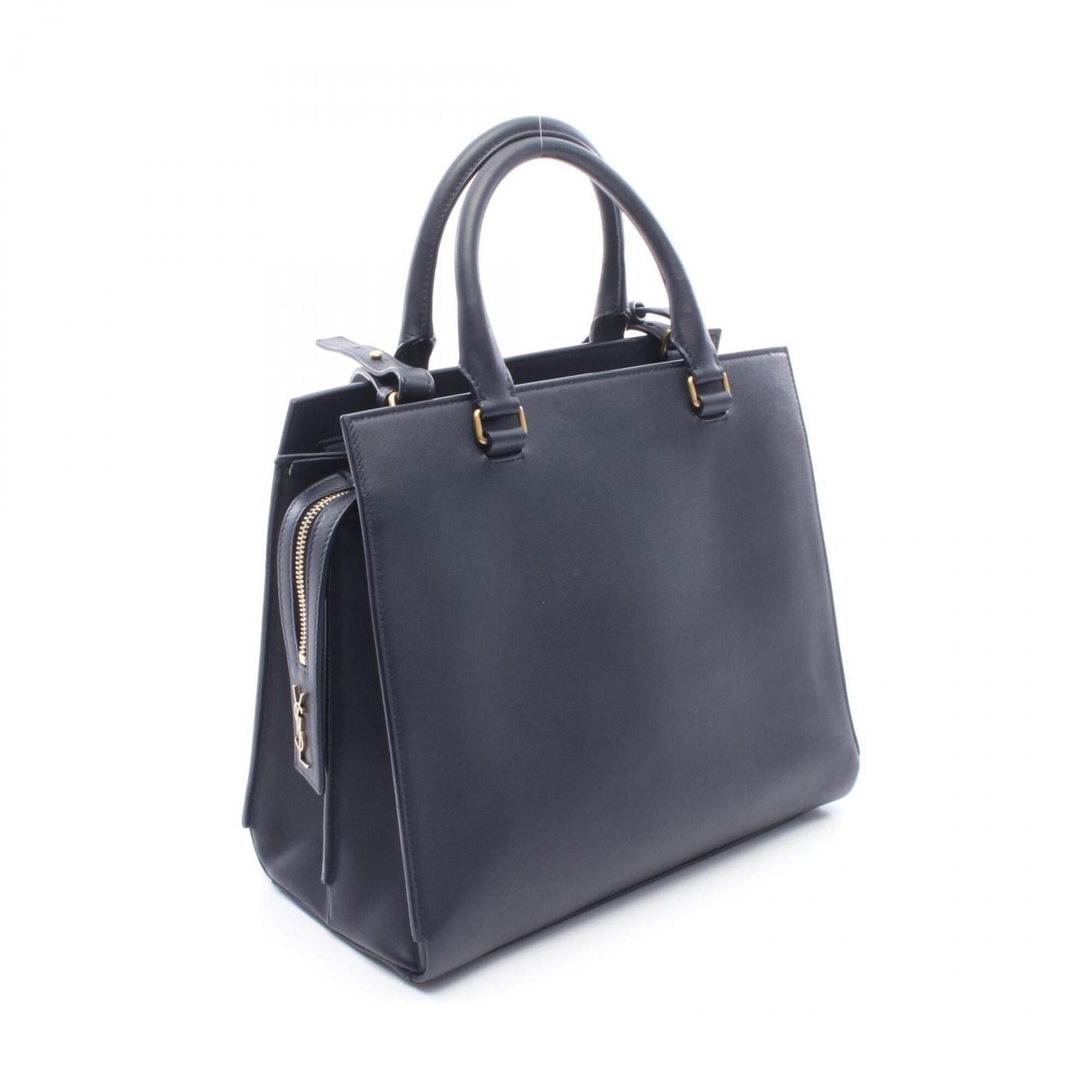 Yves Saint Laurent Navy Leather Handbag (Pre-Owned)