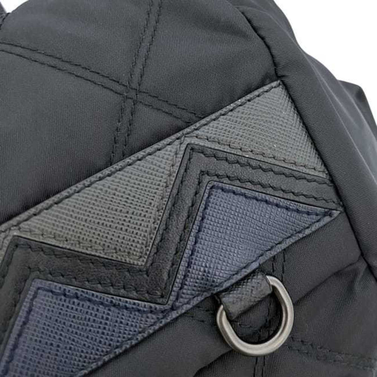 Prada Black Nero Nylon Leather Backpack (Pre-Owned)