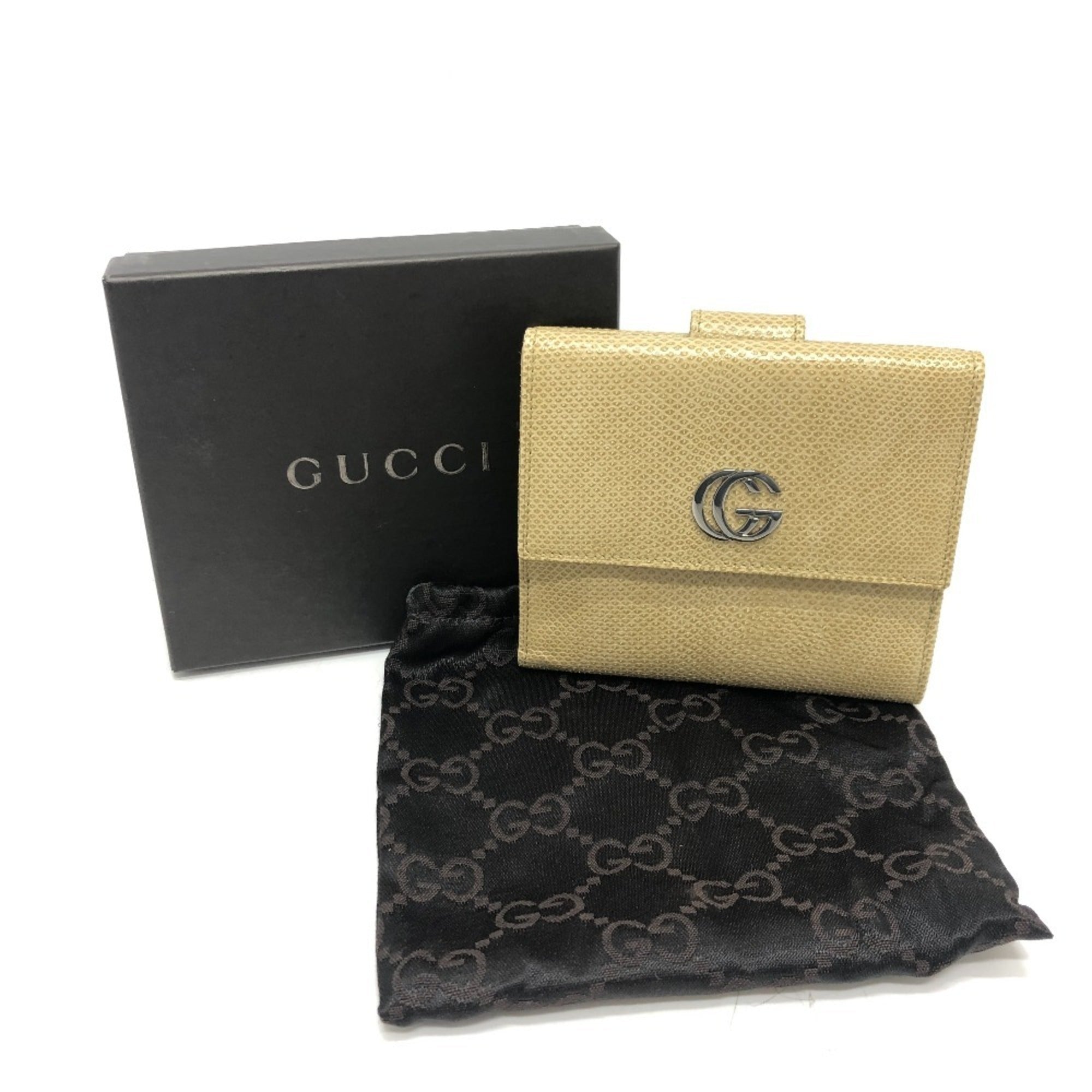 Gucci Beige Leather Wallet (Bi-Fold) (Pre-Owned)