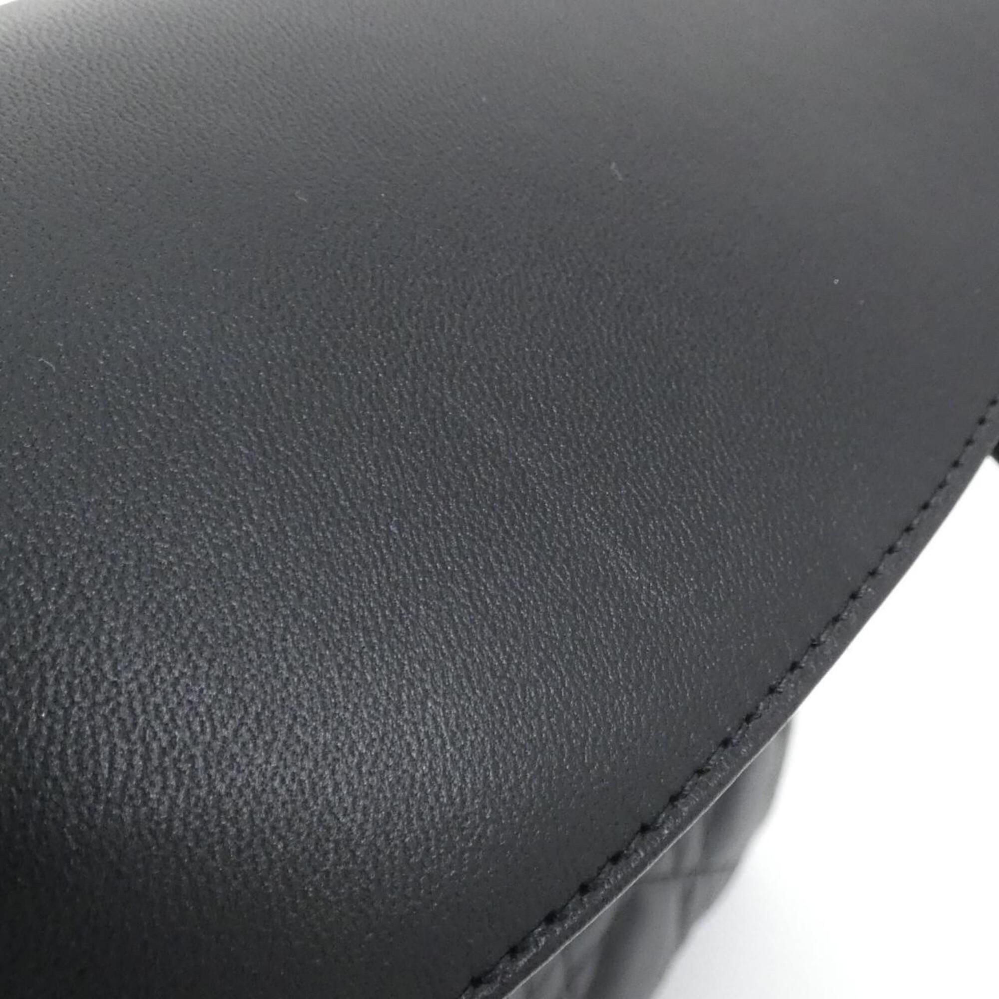 Christian Dior Lady Dior Black Leather Handbag (Pre-Owned)