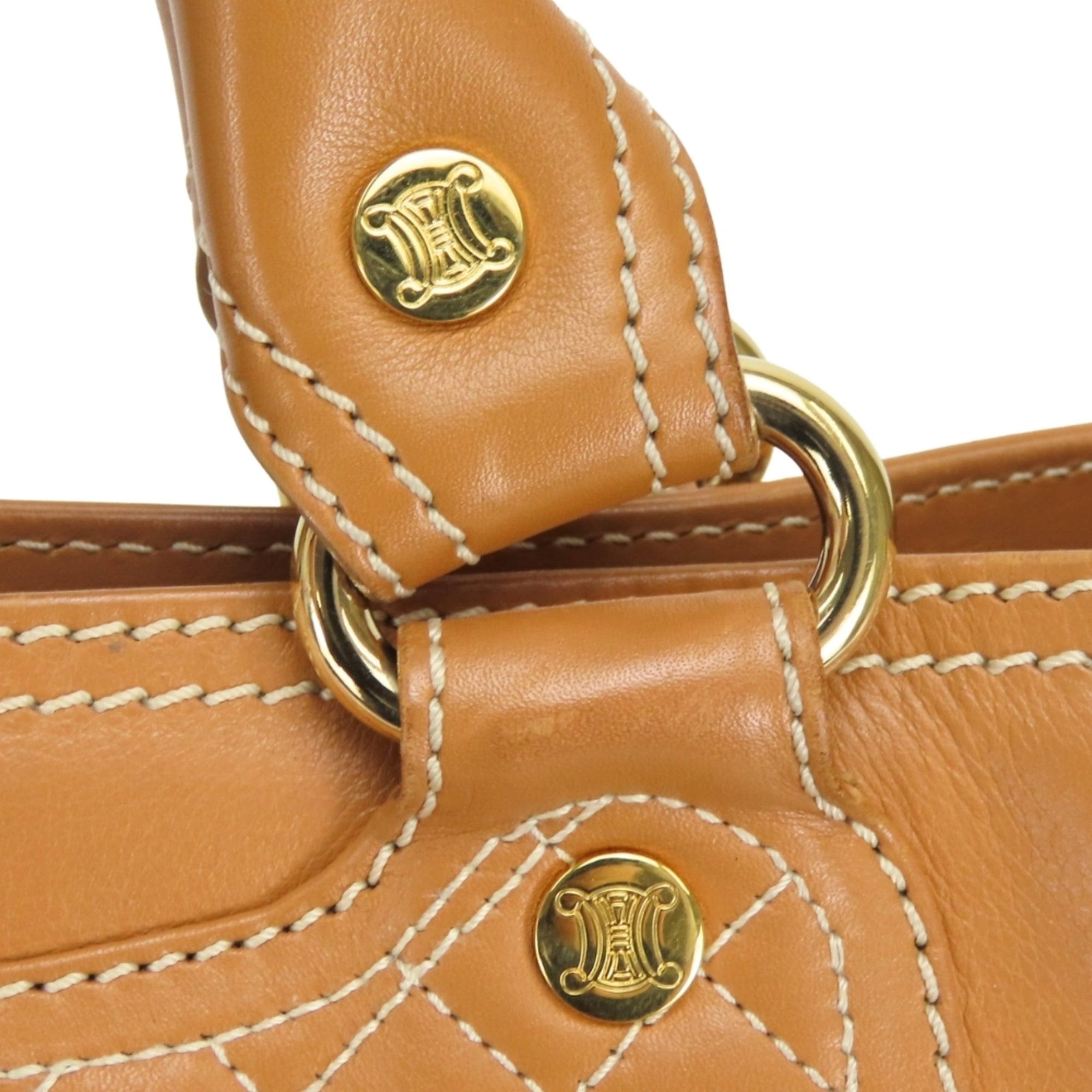 Celine Boogie Brown Camel Leather Handbag (Pre-Owned)