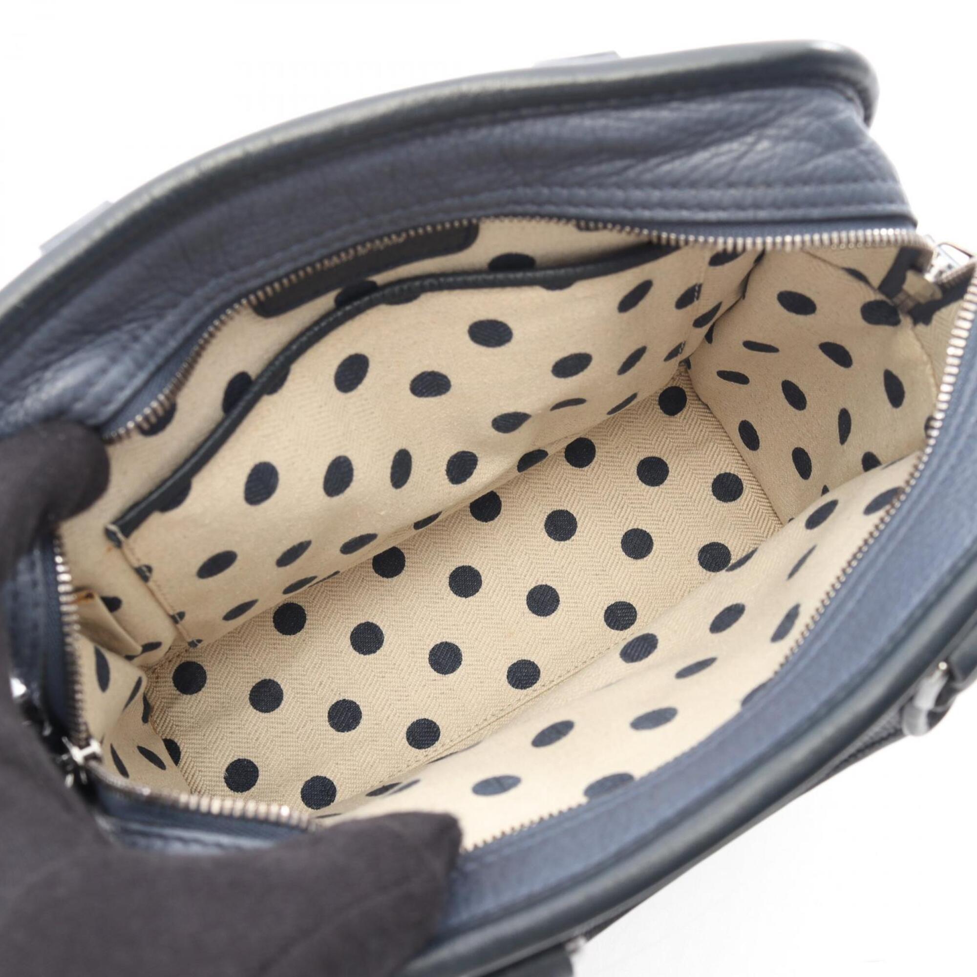 Loewe Blue Navy Leather Handbag (Pre-Owned)