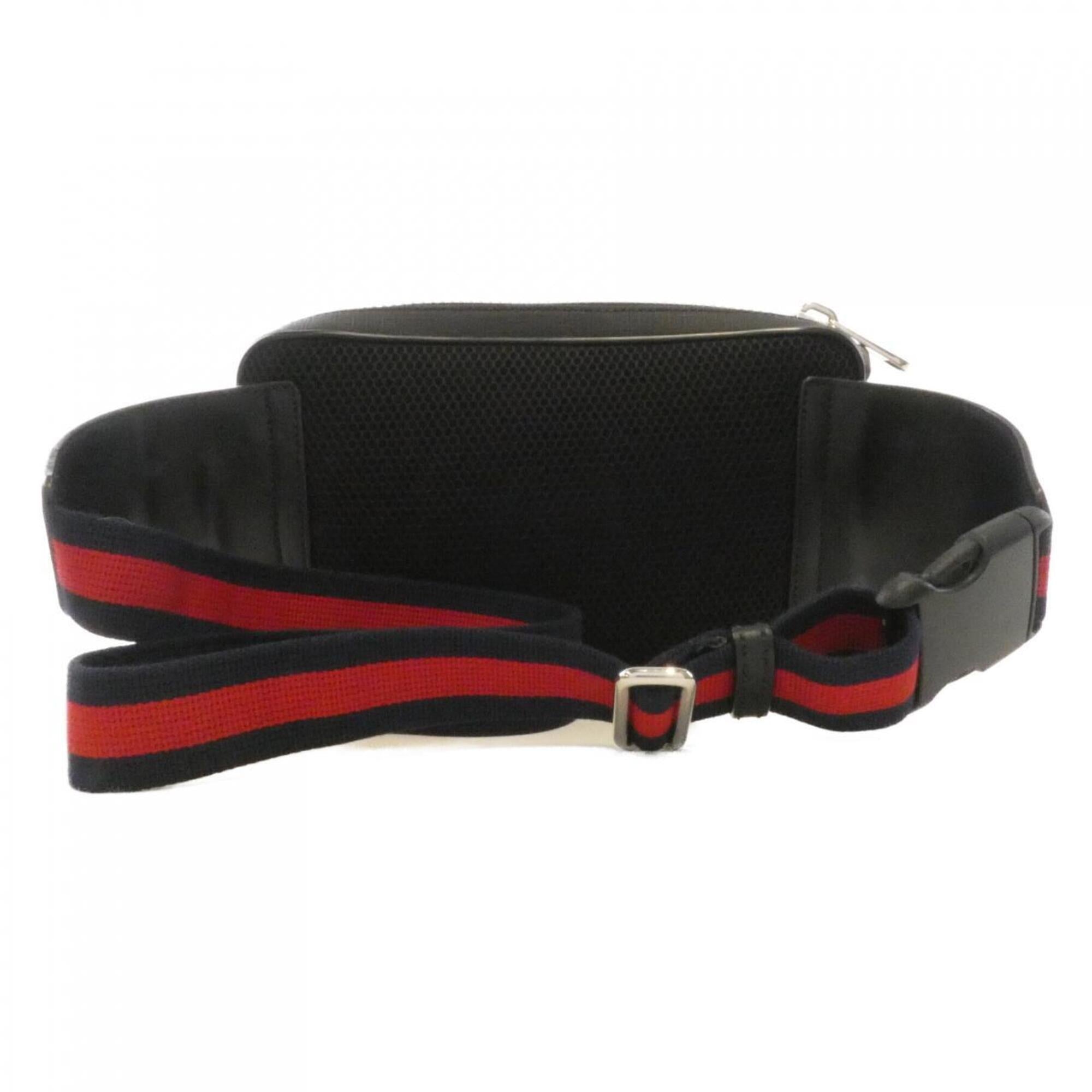 Gucci Black Gray Gg Supreme Canvas Fanny Pack (Pre-Owned)